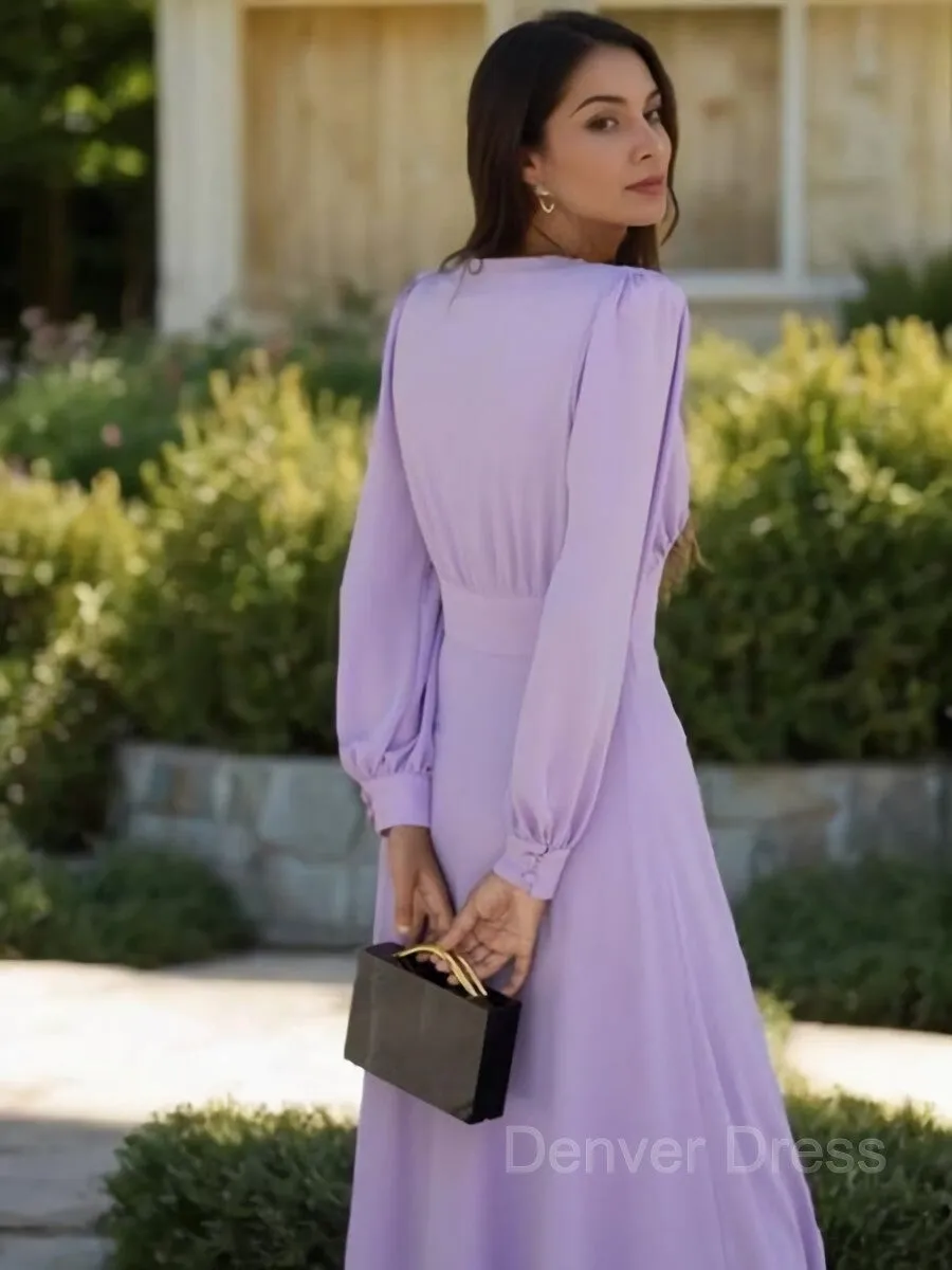 A-Line V-neck Ankle-Length Jersey Mother of the Bride Dresses With Ruffles