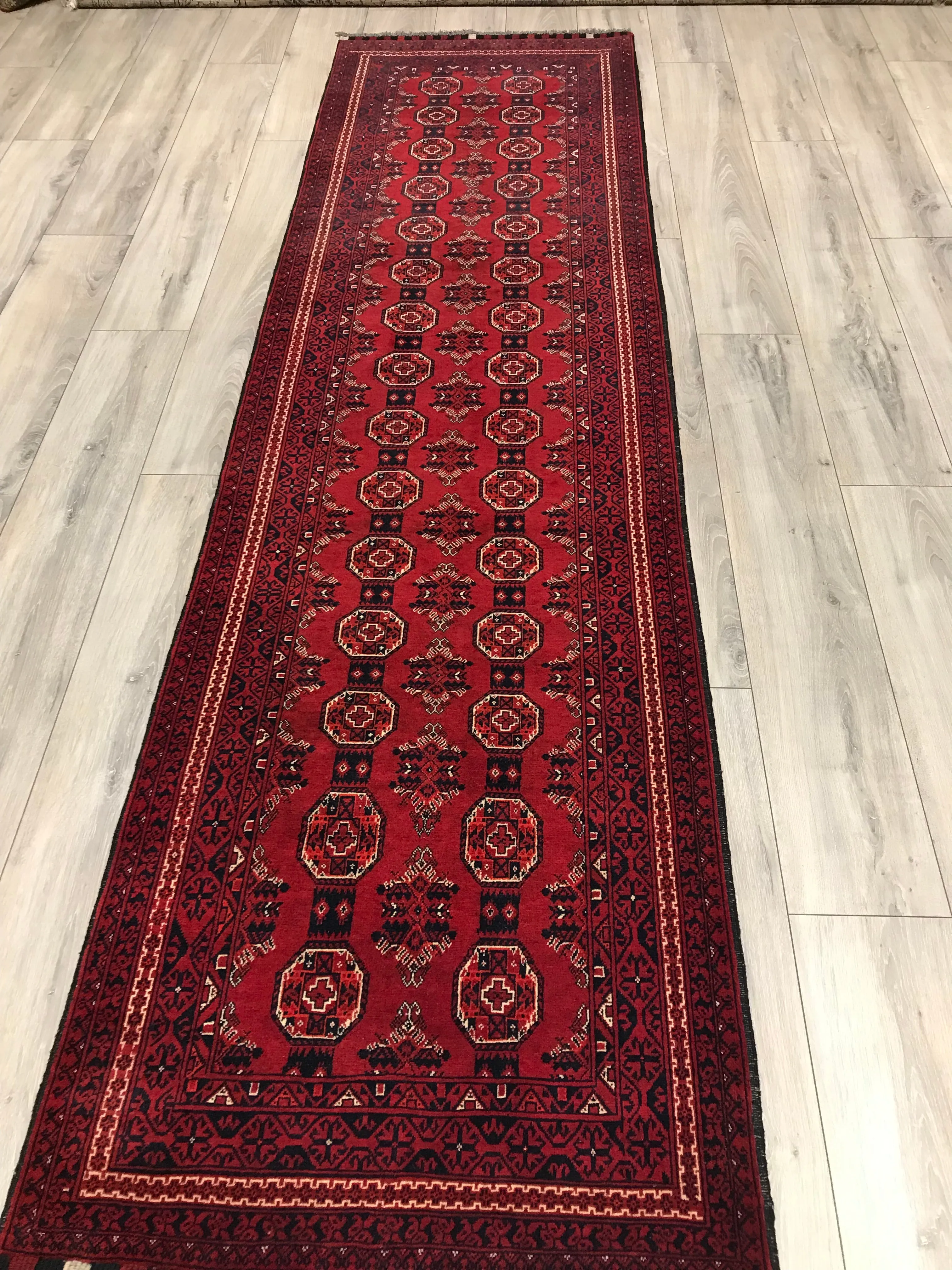 Afghanistan  Turkman Hand Knotted Wool 3x10