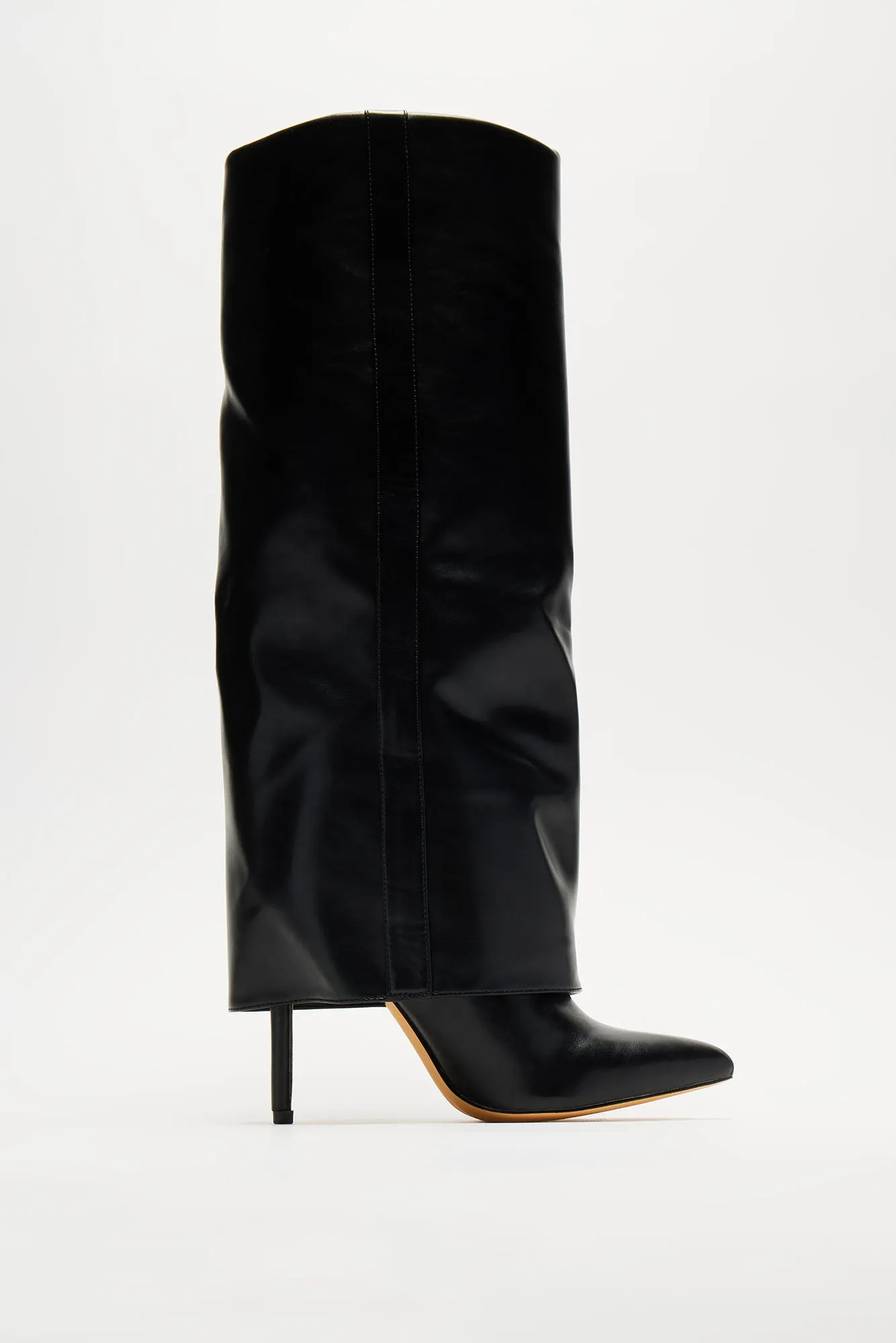 Always A Baddie Knee High Heeled Boots - Black