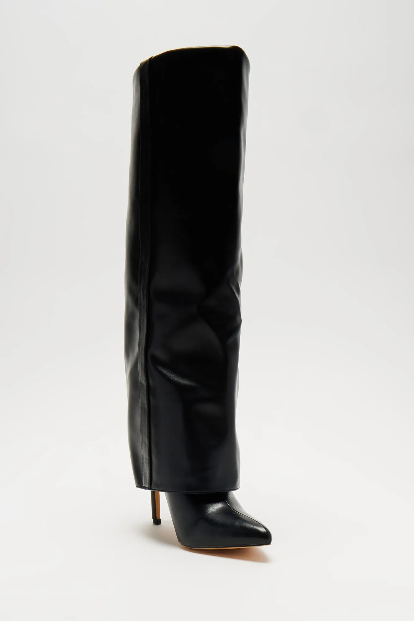 Always A Baddie Knee High Heeled Boots - Black