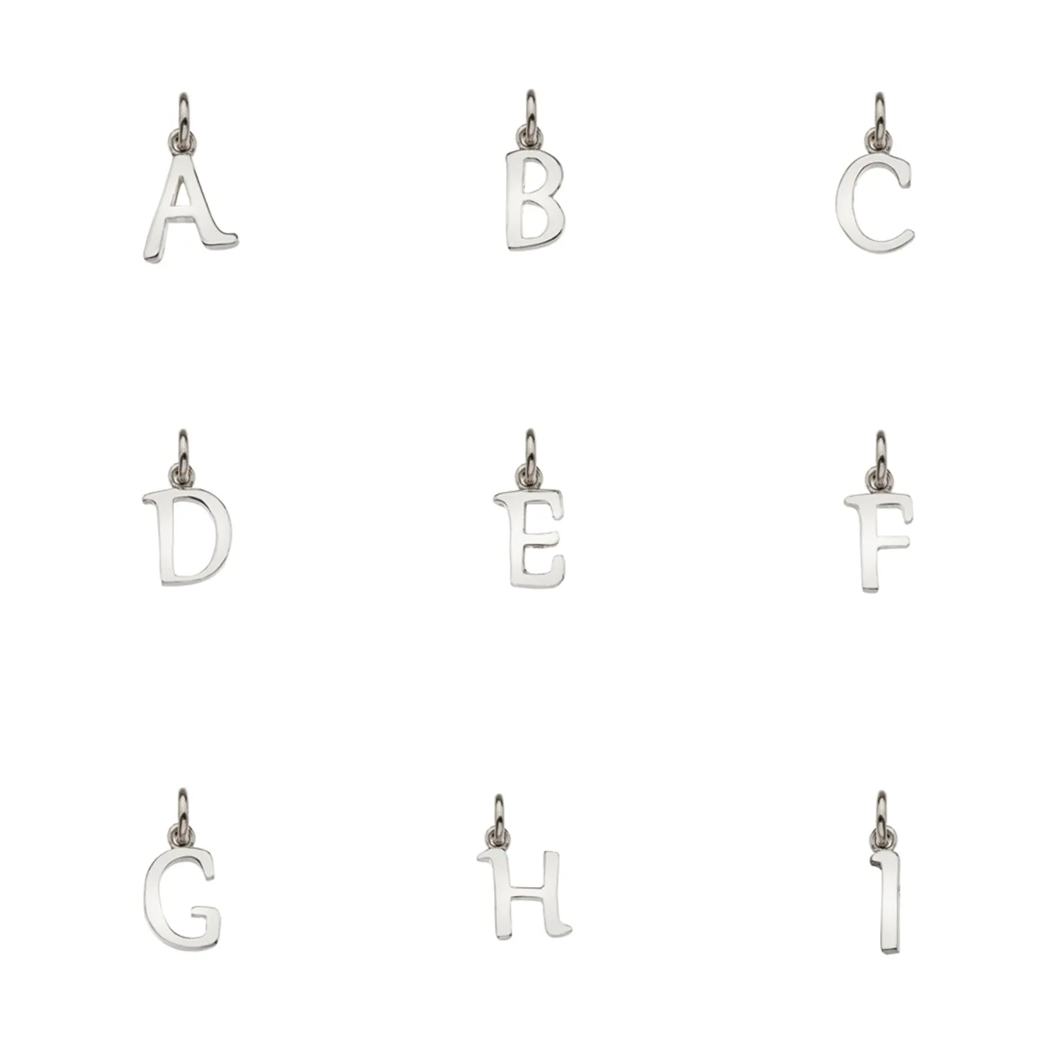 Audley Sterling Silver Alphabet Pendant