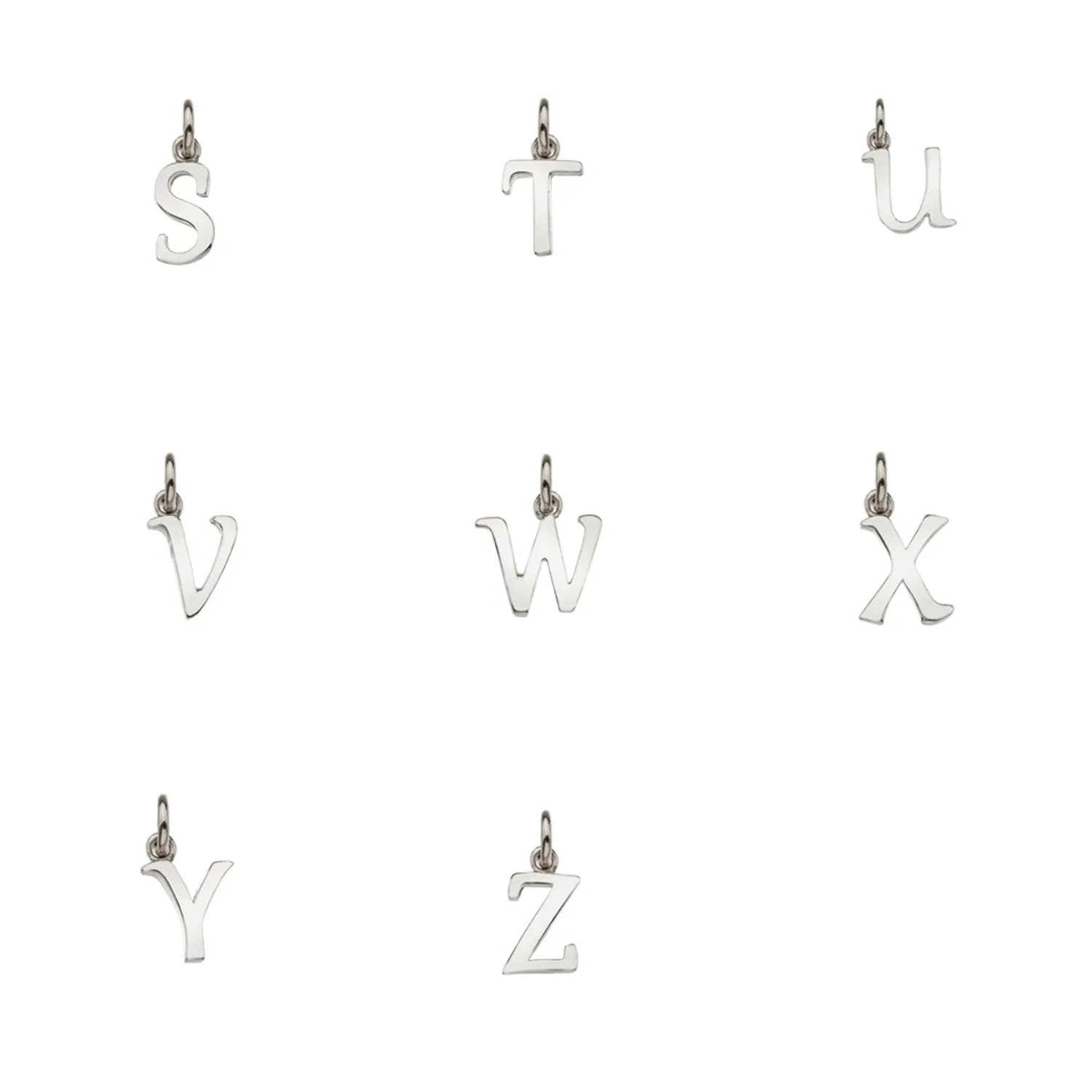 Audley Sterling Silver Alphabet Pendant