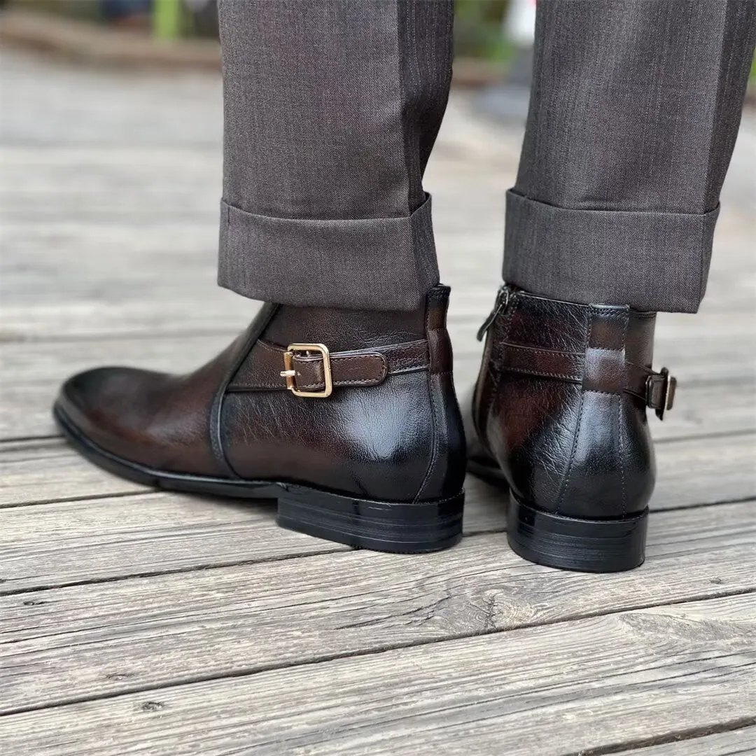 Classic Men's Round-Toe Ankle Boots
