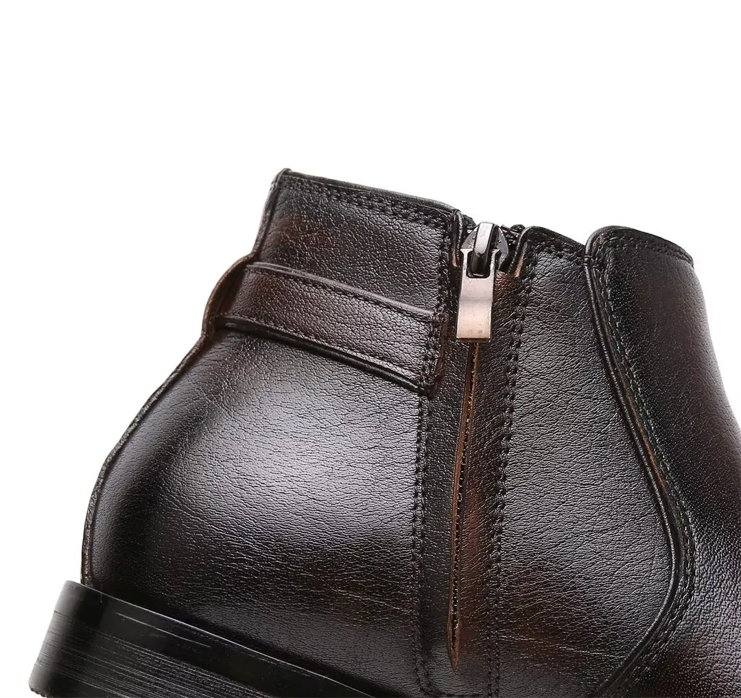 Classic Men's Round-Toe Ankle Boots