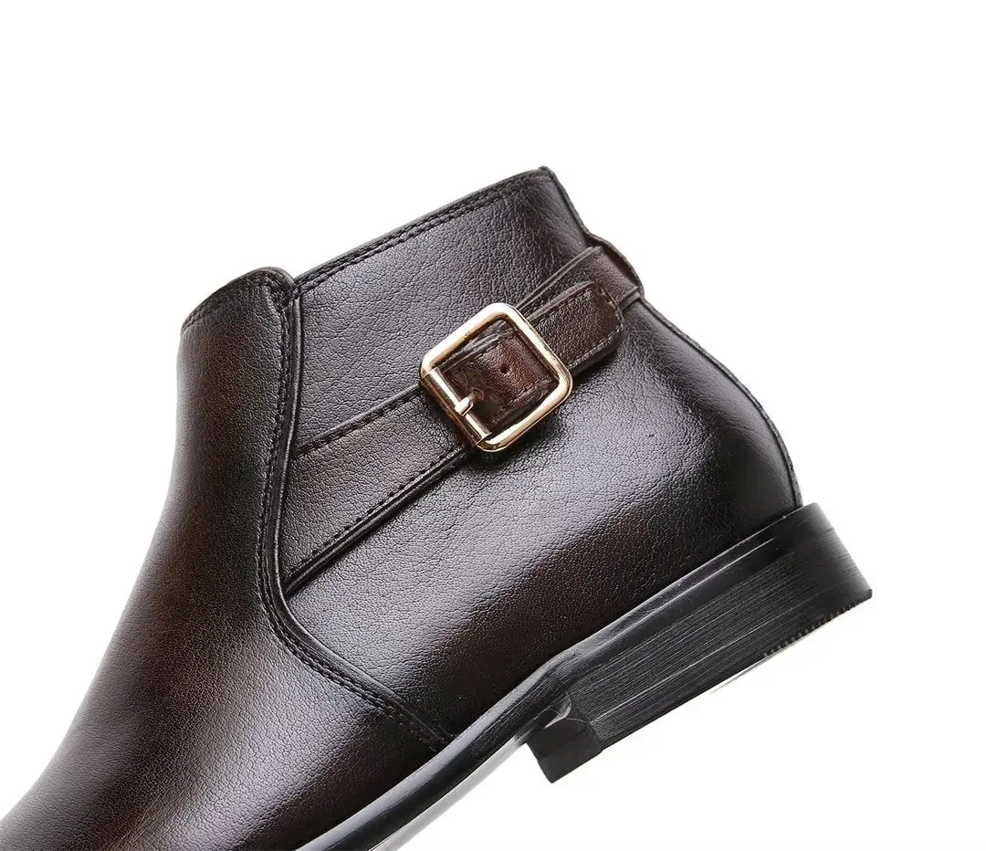 Classic Men's Round-Toe Ankle Boots