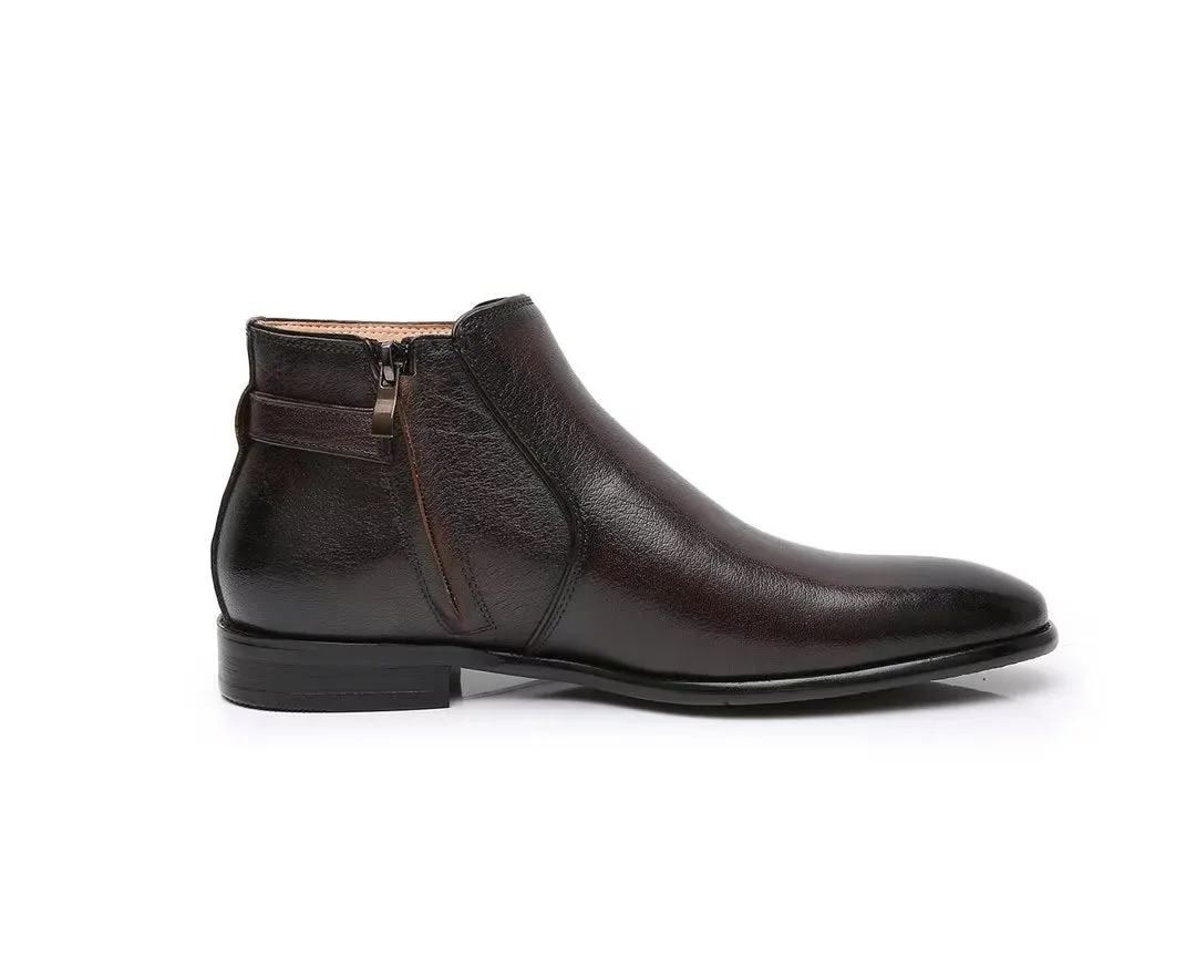 Classic Men's Round-Toe Ankle Boots