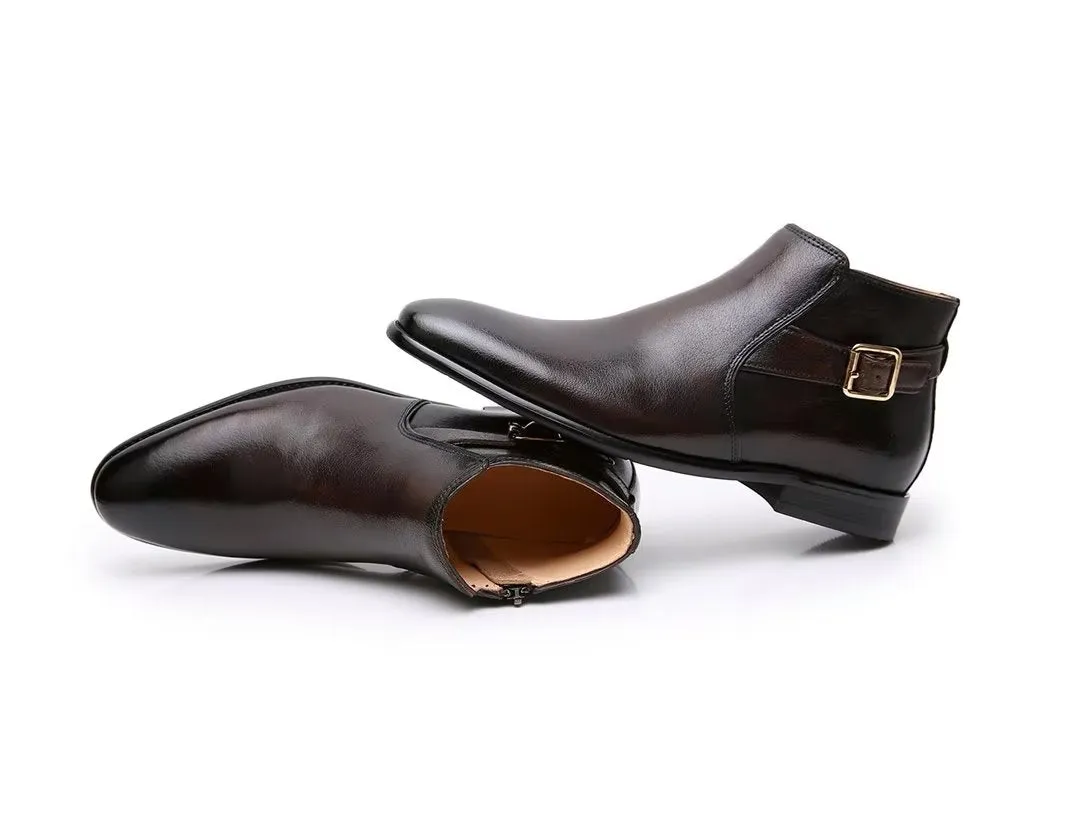 Classic Men's Round-Toe Ankle Boots