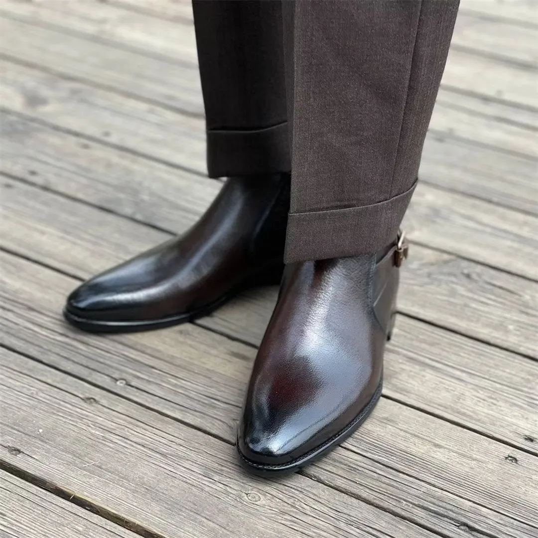 Classic Men's Round-Toe Ankle Boots