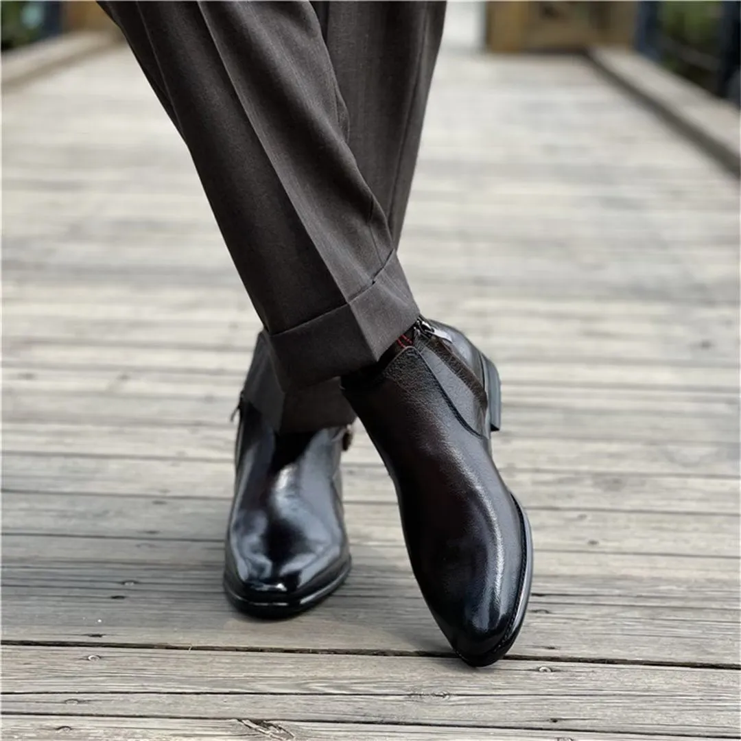 Classic Men's Round-Toe Ankle Boots