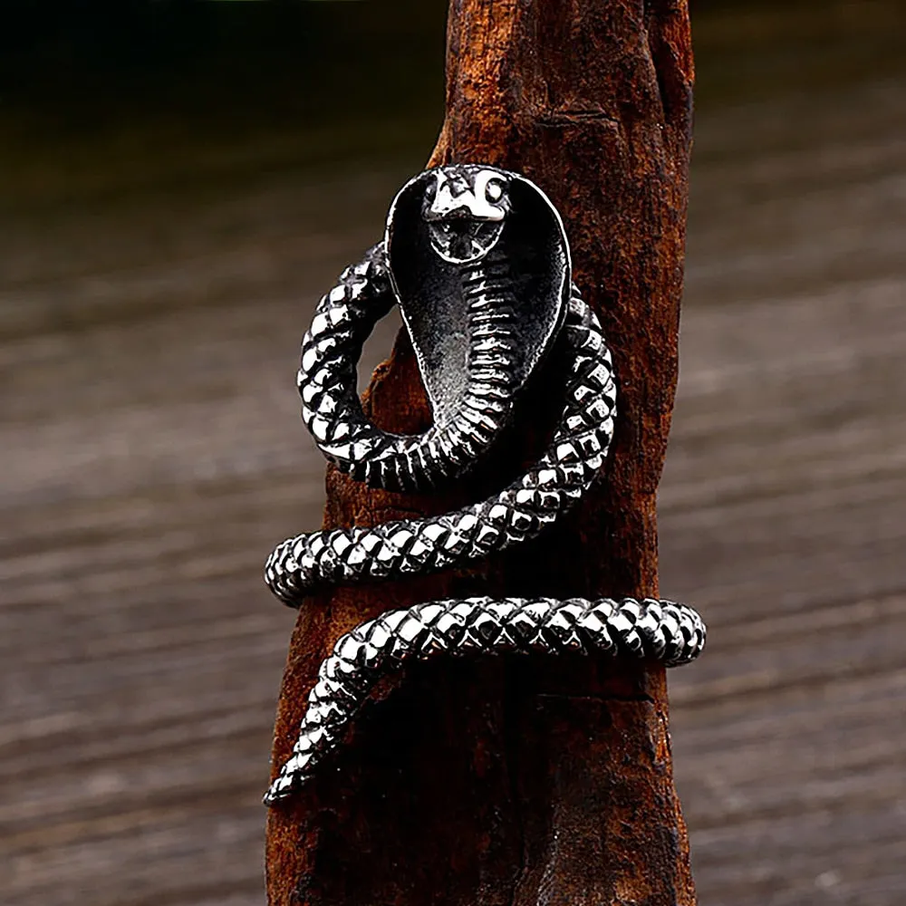 Cobra Snake Stainless Steel Ring