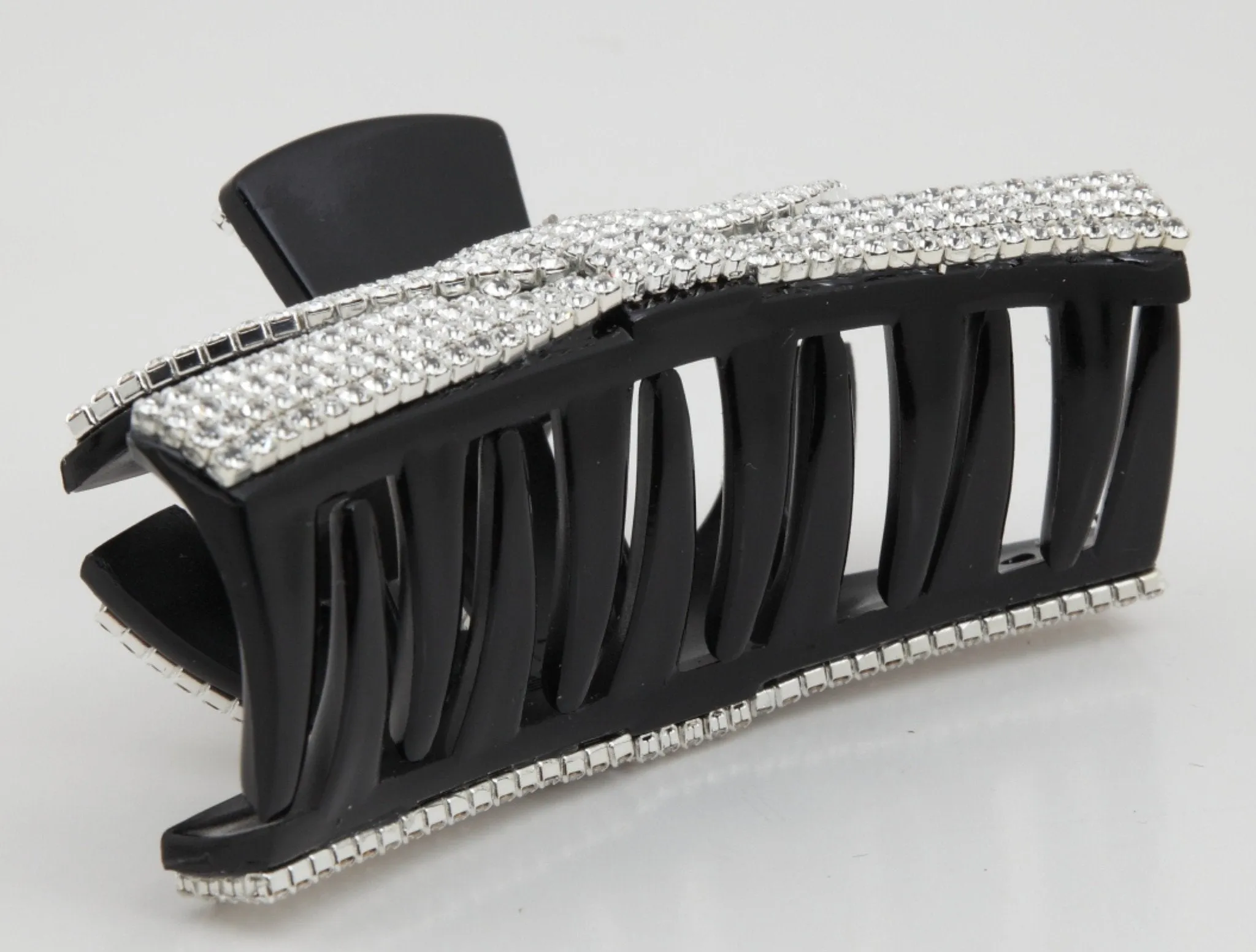 Curve Straight Neptune Symbol Cubic Decorative hair claw -Rhinestone series-15