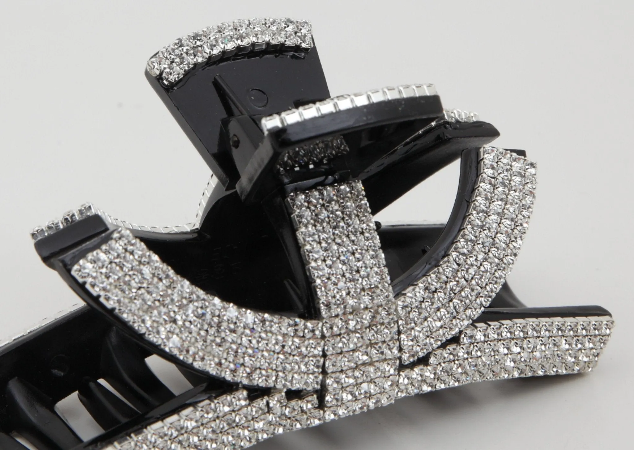 Curve Straight Neptune Symbol Cubic Decorative hair claw -Rhinestone series-15