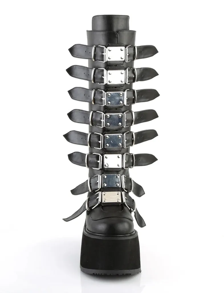 DEMONIA DAMNED-318 - BLACK VEGAN LEATHER ✰ PRE ORDER ✰