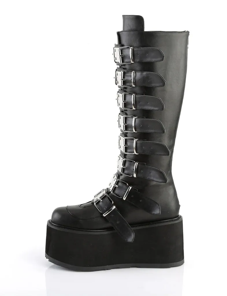DEMONIA DAMNED-318 - BLACK VEGAN LEATHER ✰ PRE ORDER ✰