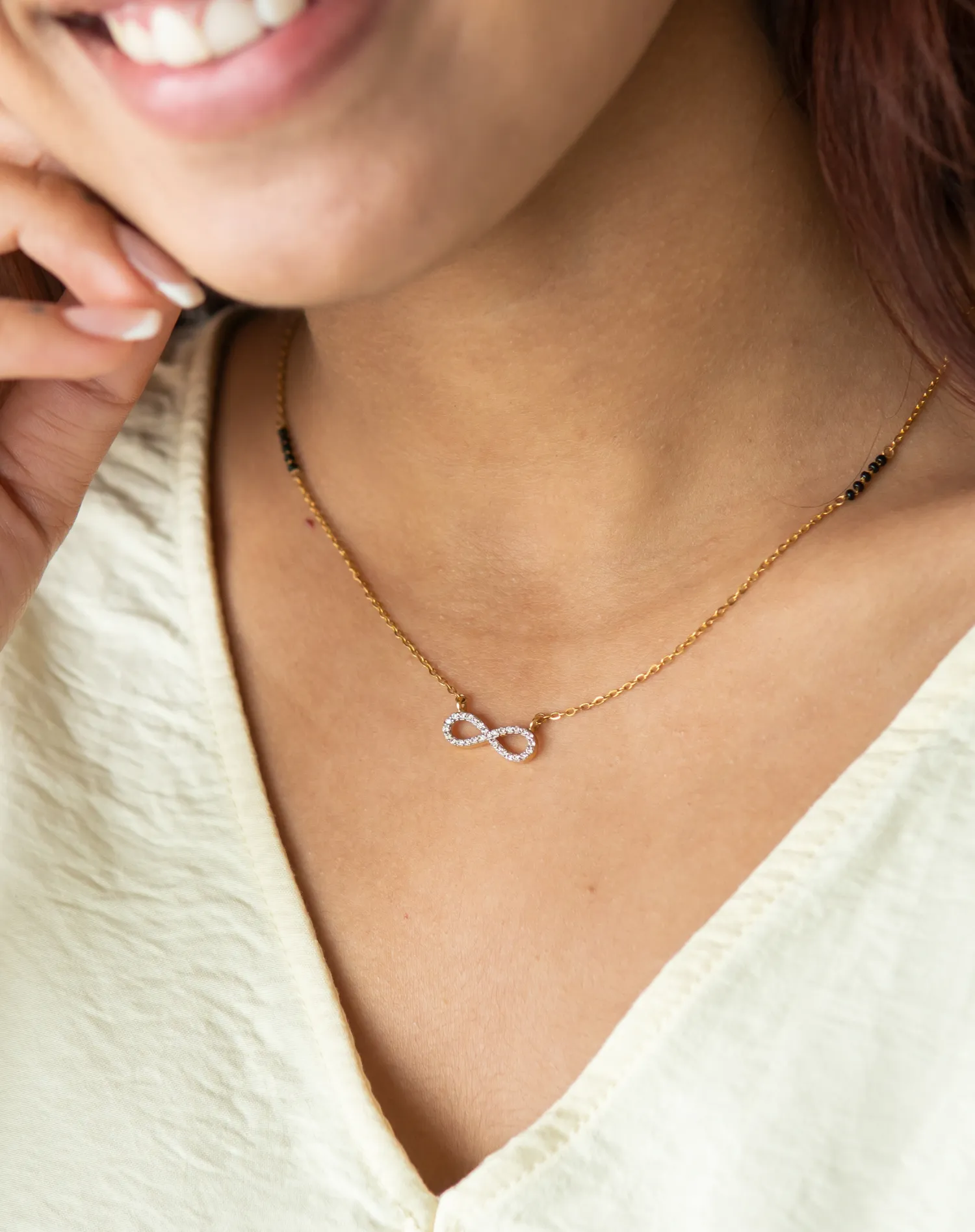 Diamond Infinity Mangalsutra Necklace
