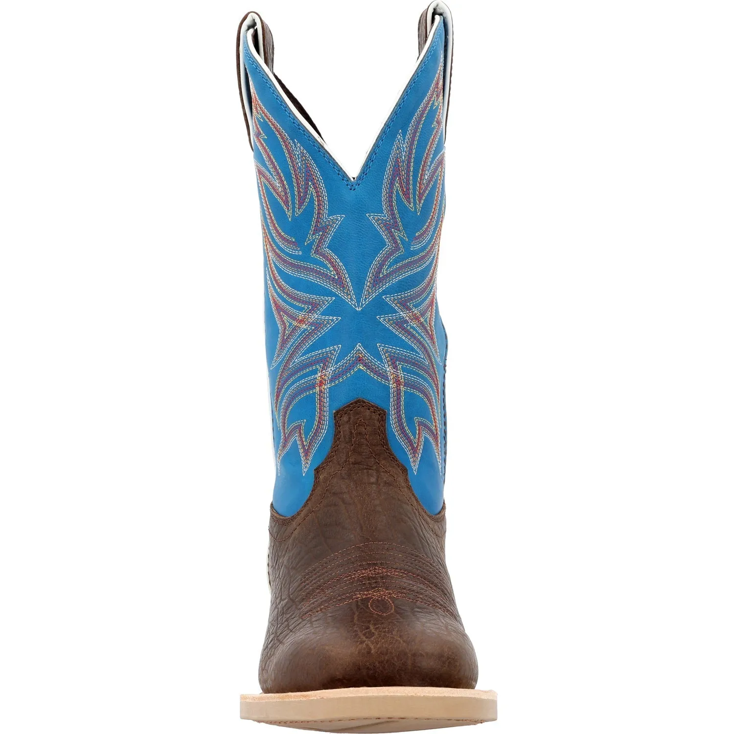 Durango Mens Rebel Pro Bay Brown/Brilliant Blue Leather Cowboy Boots