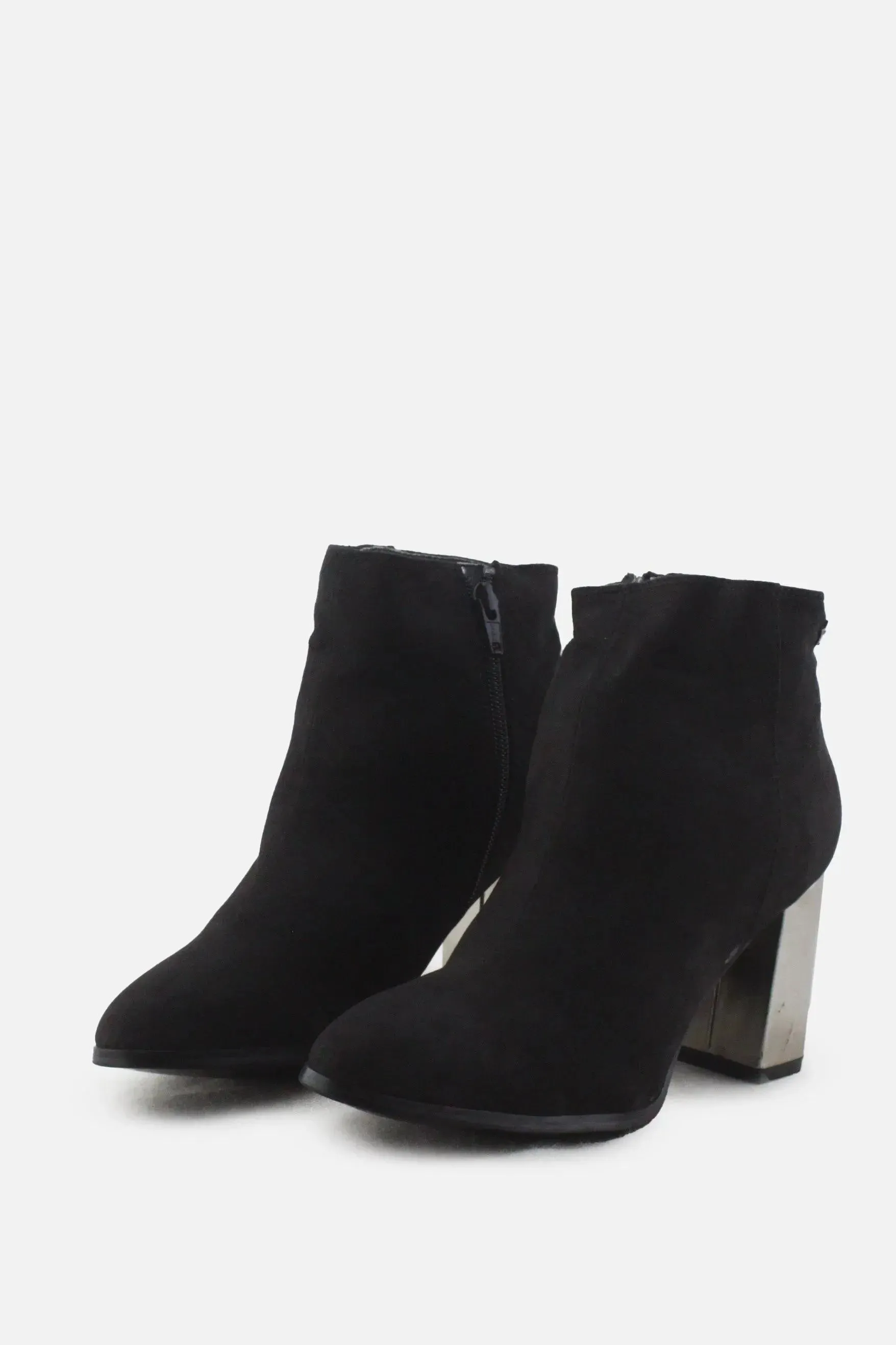 Espirit Zipper Block Ankle Boots | Suede