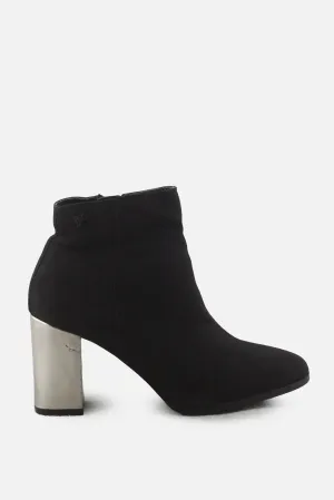 Espirit Zipper Block Ankle Boots | Suede