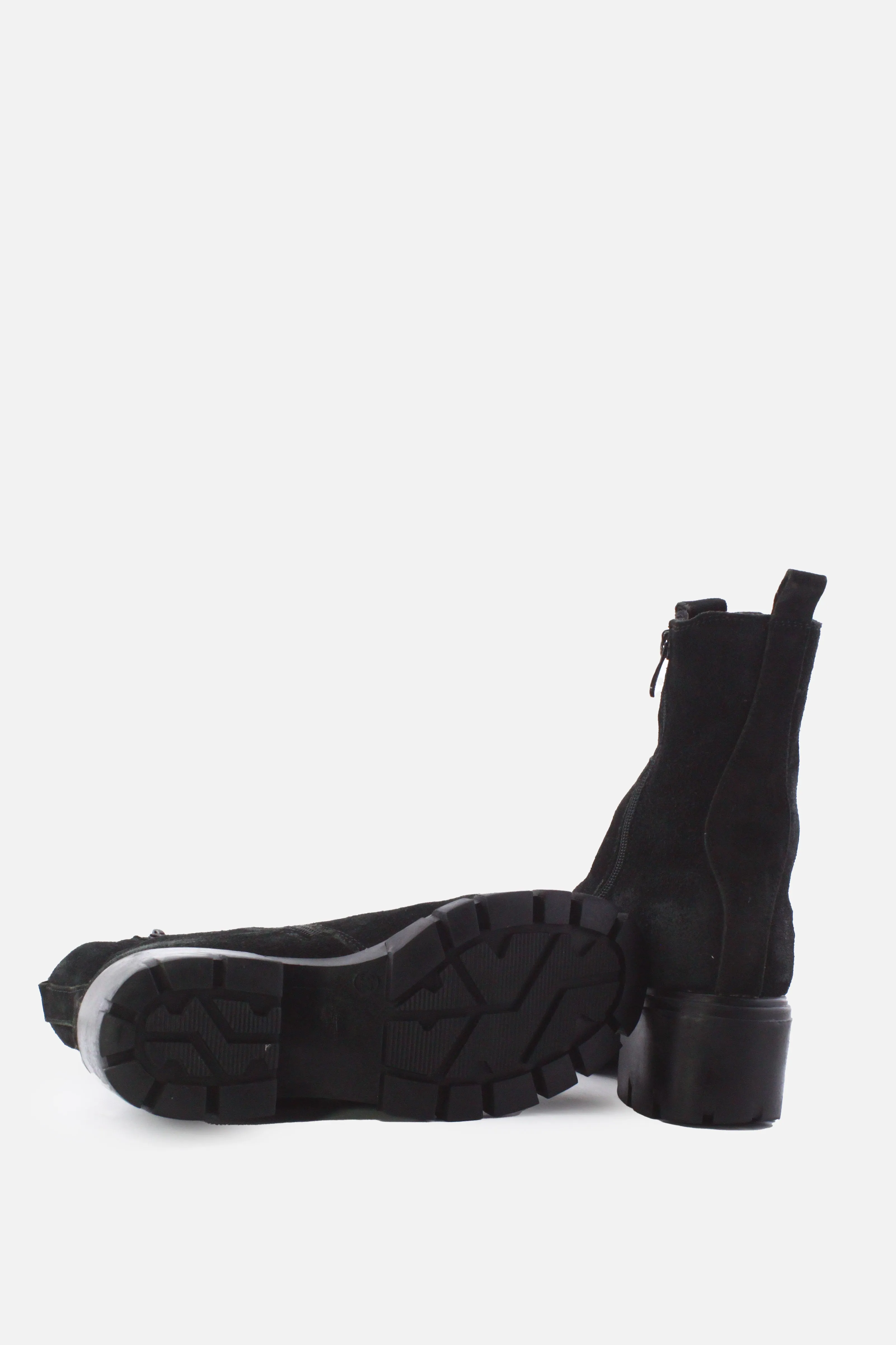 European Brand Zipper Stretchable Ankle Boots | Suede