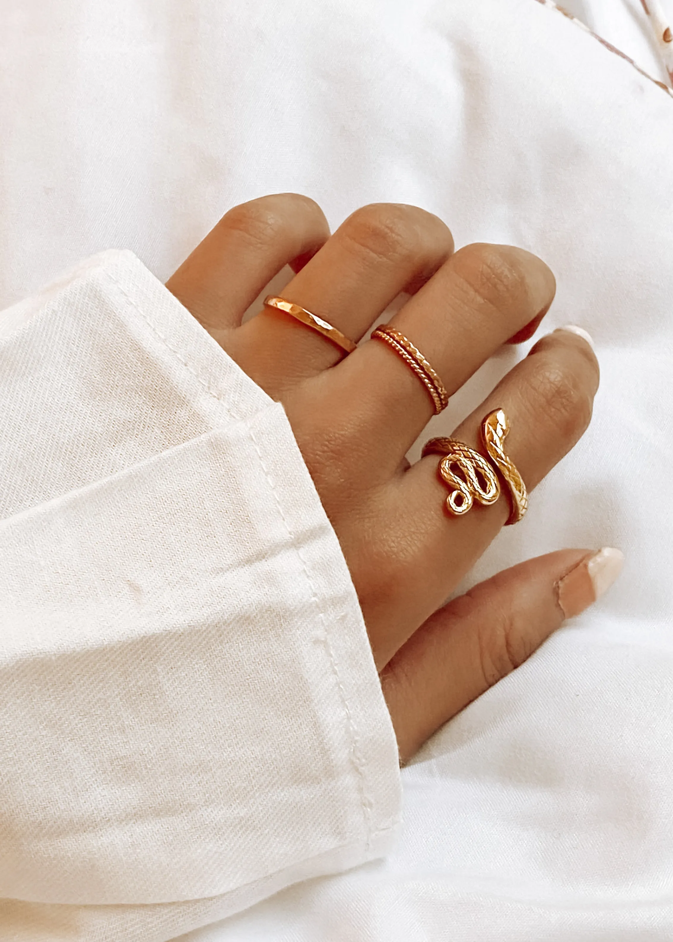 Everlasting Energy Snake Ring - Gold Vermeil
