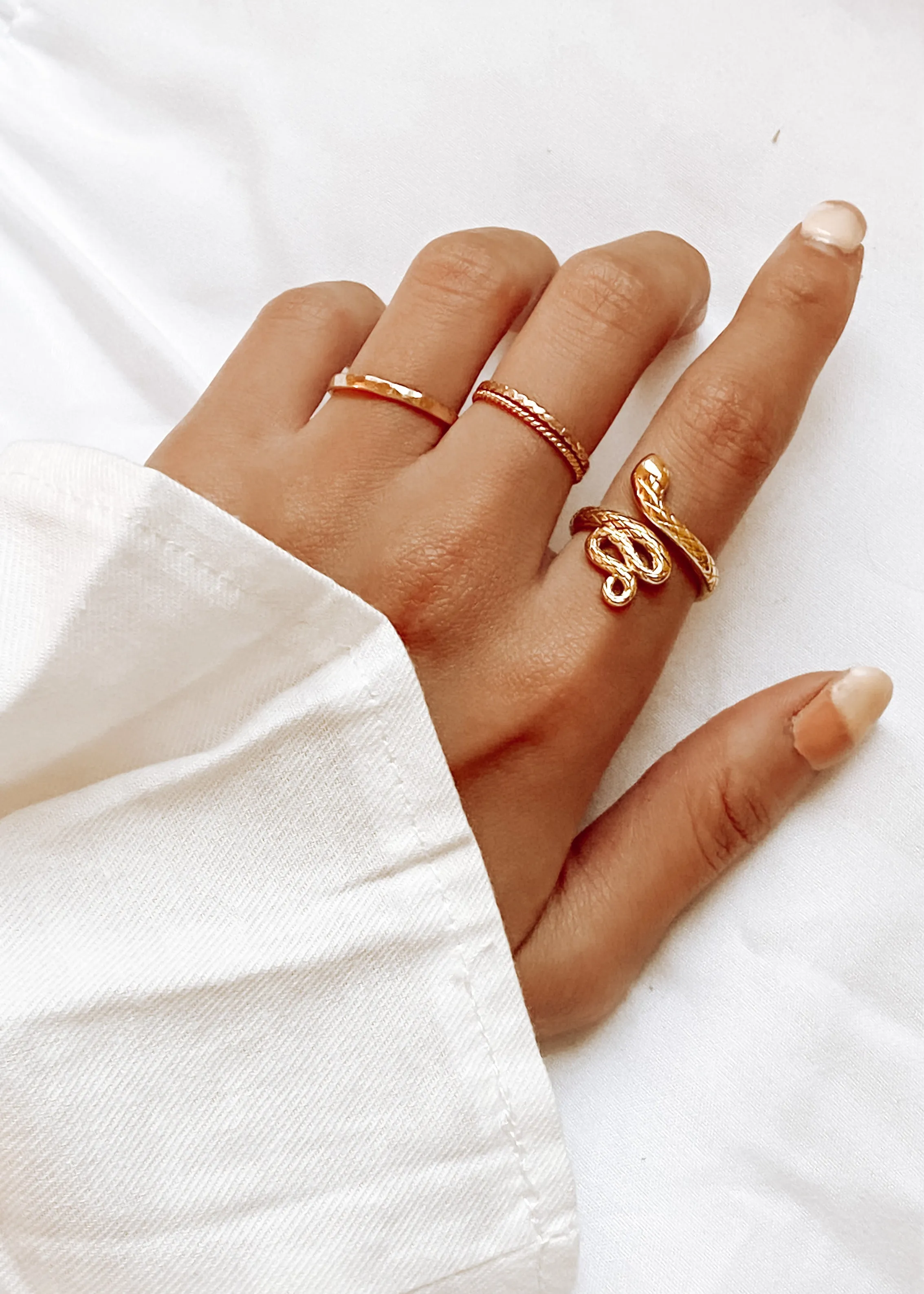 Everlasting Energy Snake Ring - Gold Vermeil