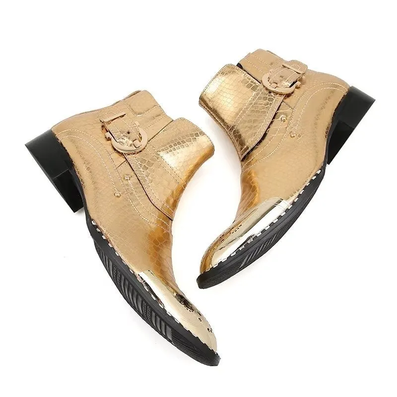Genuine Leather Elegant British Zipper Calf Boots