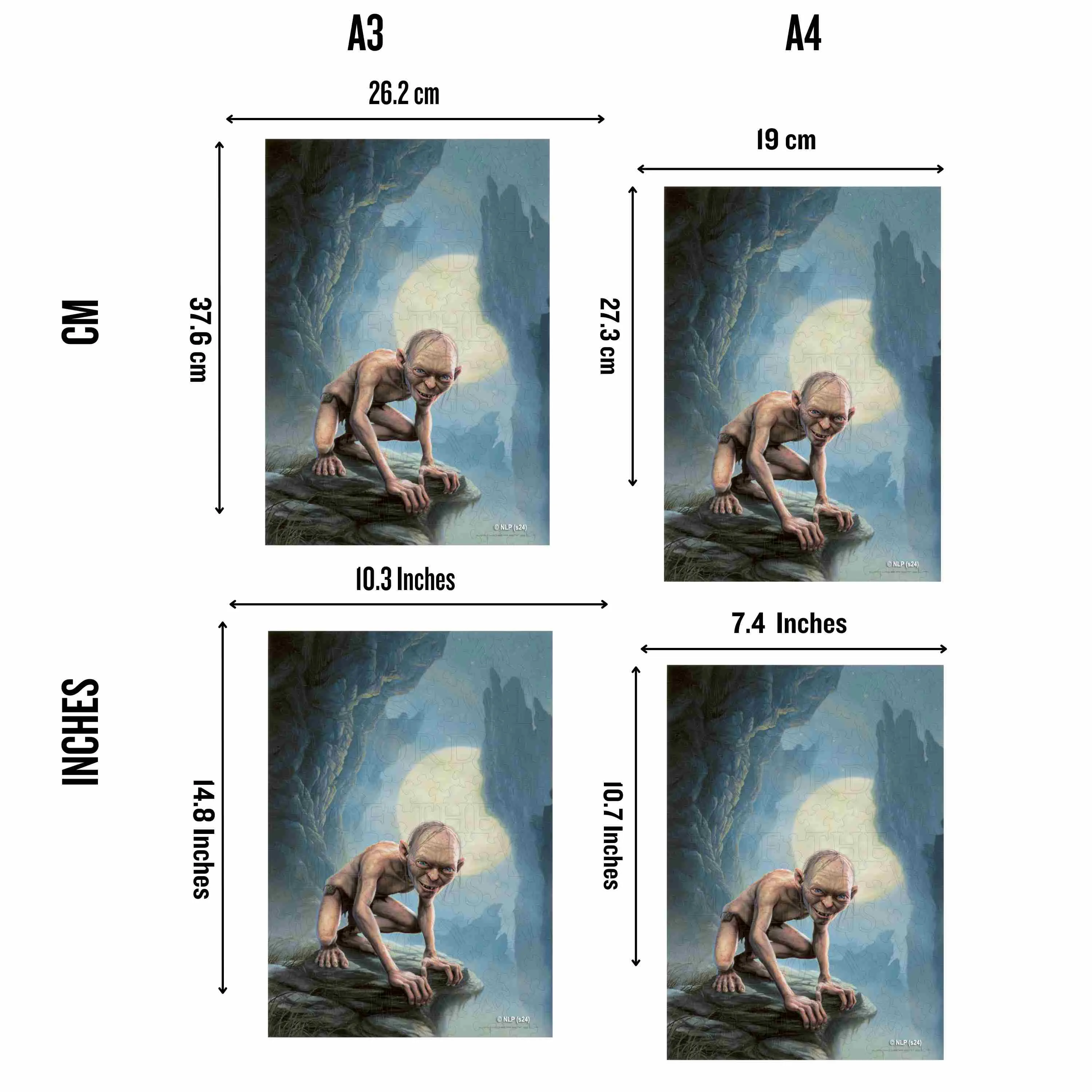 Gollum's Quest - Wooden Jigsaw Puzzle