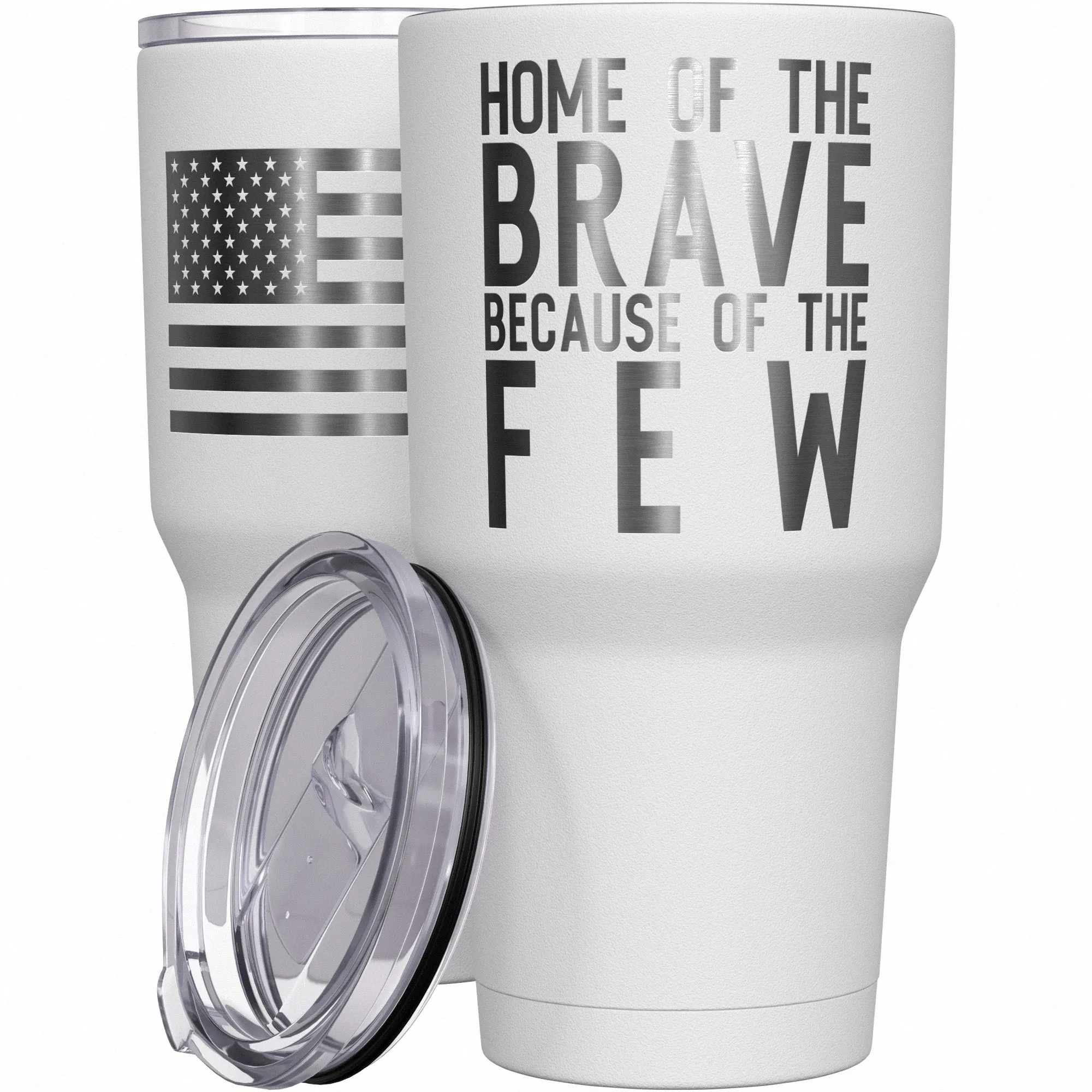 Home of the Brave   American Flag Stainless Steel Tumbler