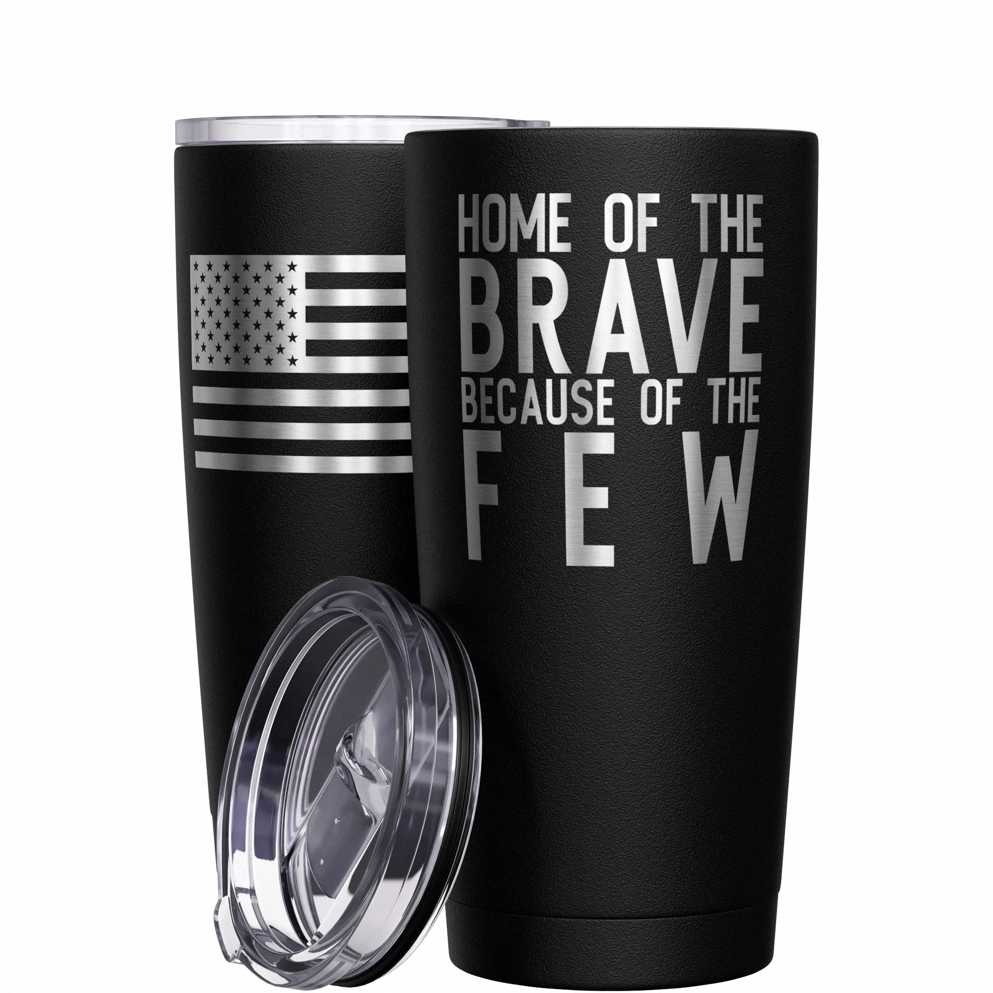 Home of the Brave   American Flag Stainless Steel Tumbler