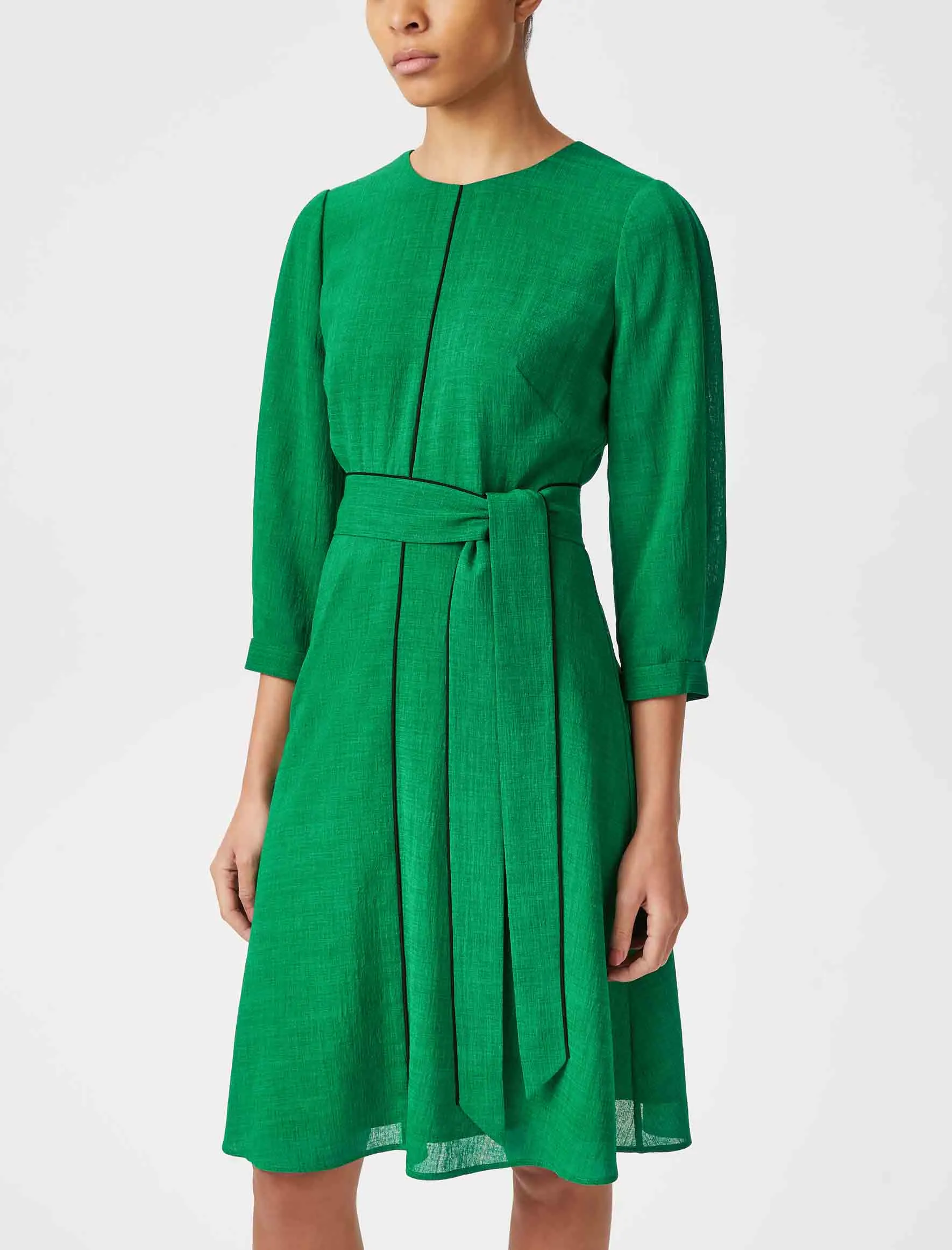 Isabel 3/4 Sleeve Knee Length Dress - Emerald Green