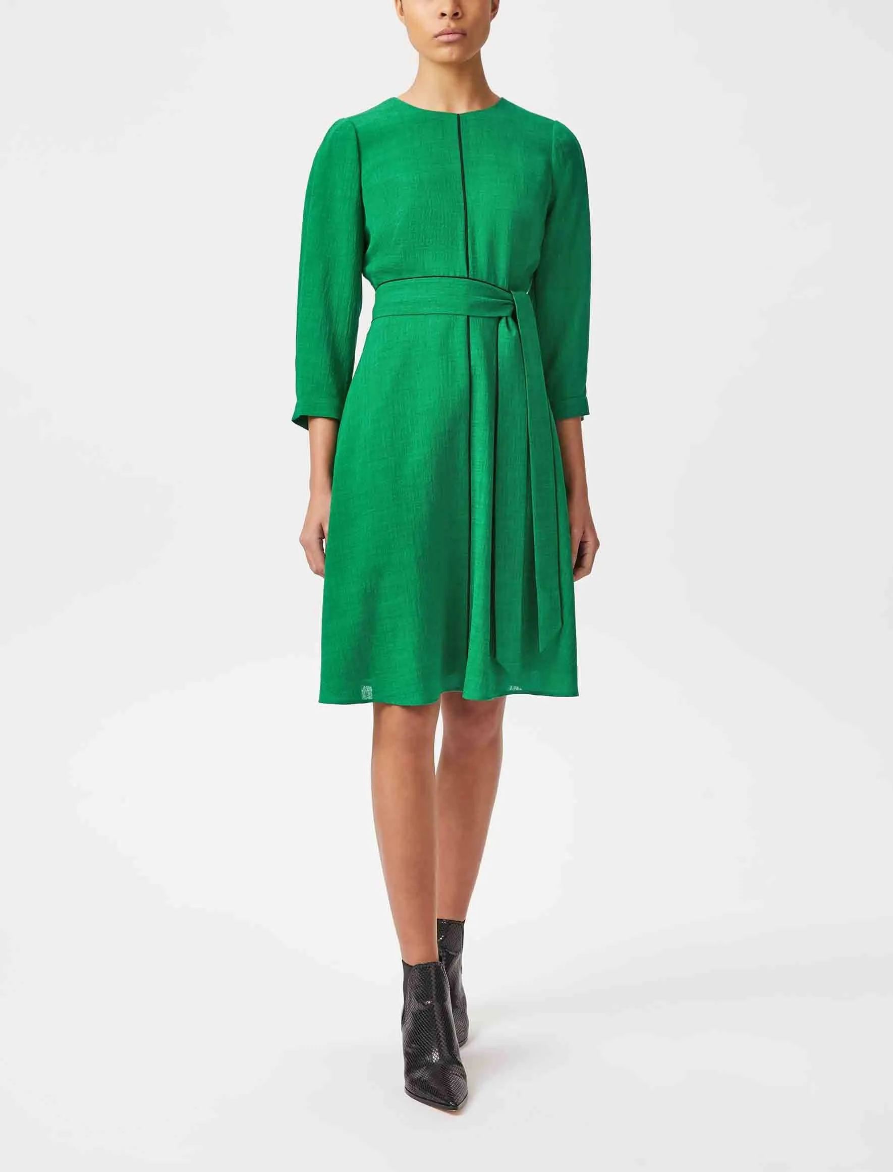 Isabel 3/4 Sleeve Knee Length Dress - Emerald Green