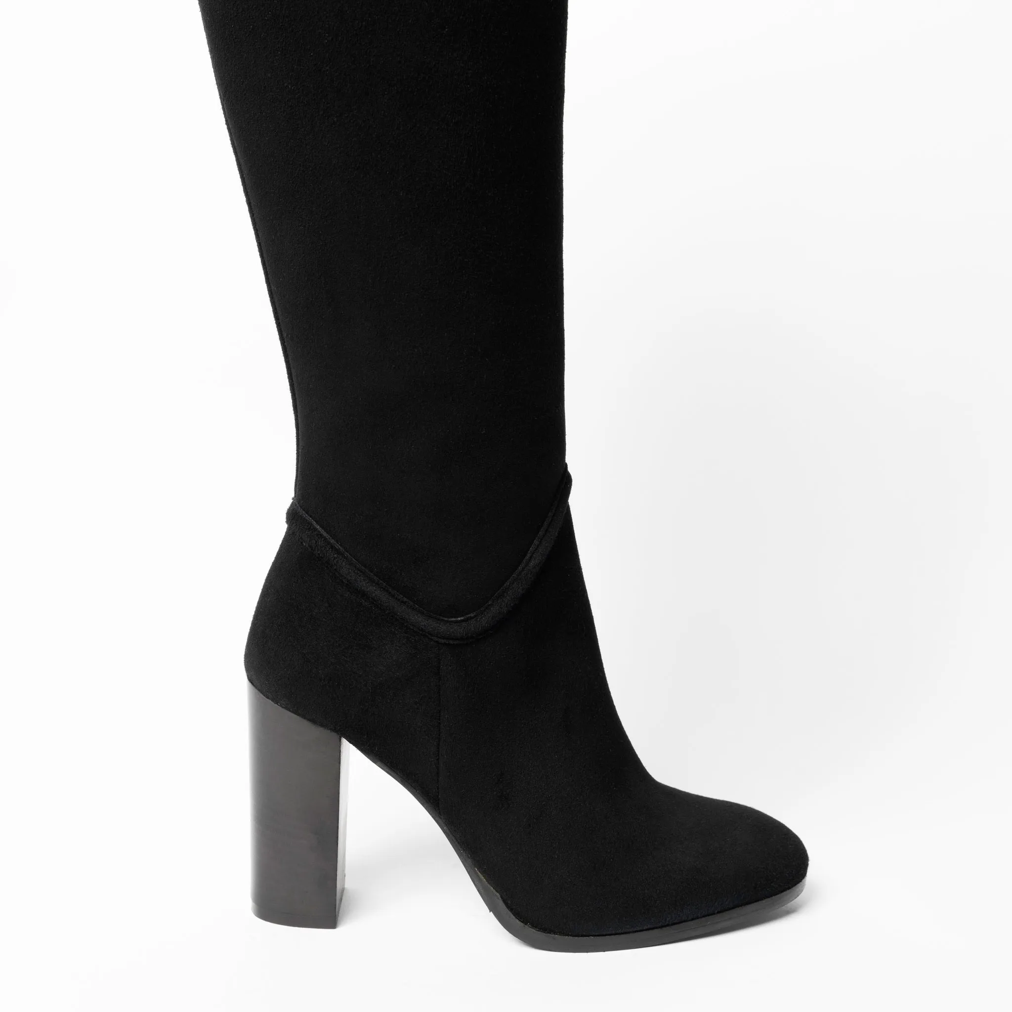 Knee High Boots with Seam Detail