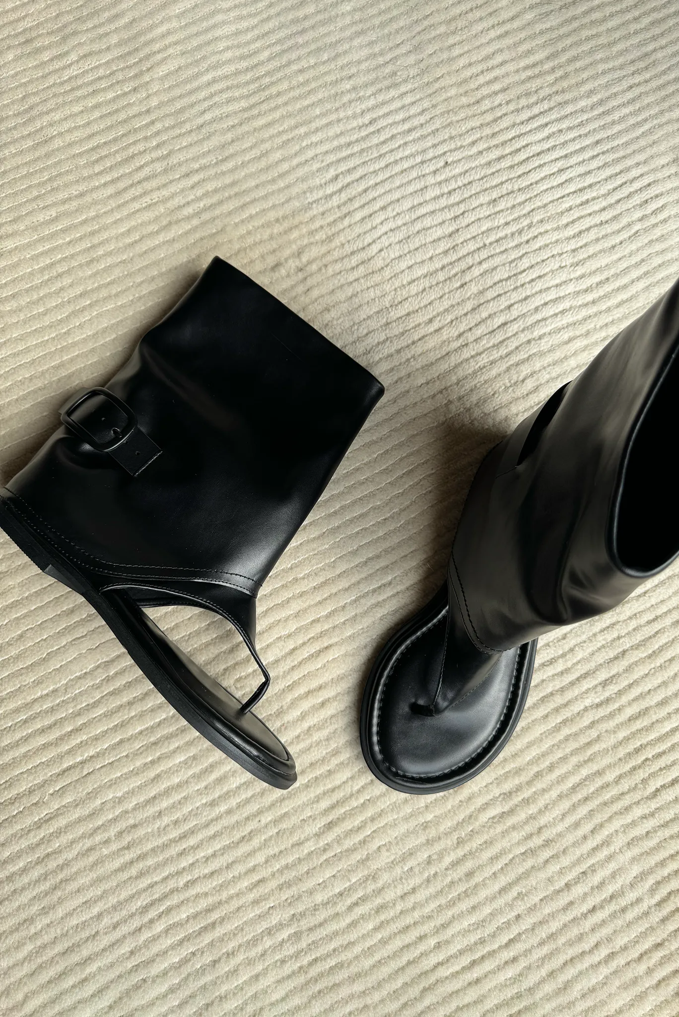 Leather Thong Boots