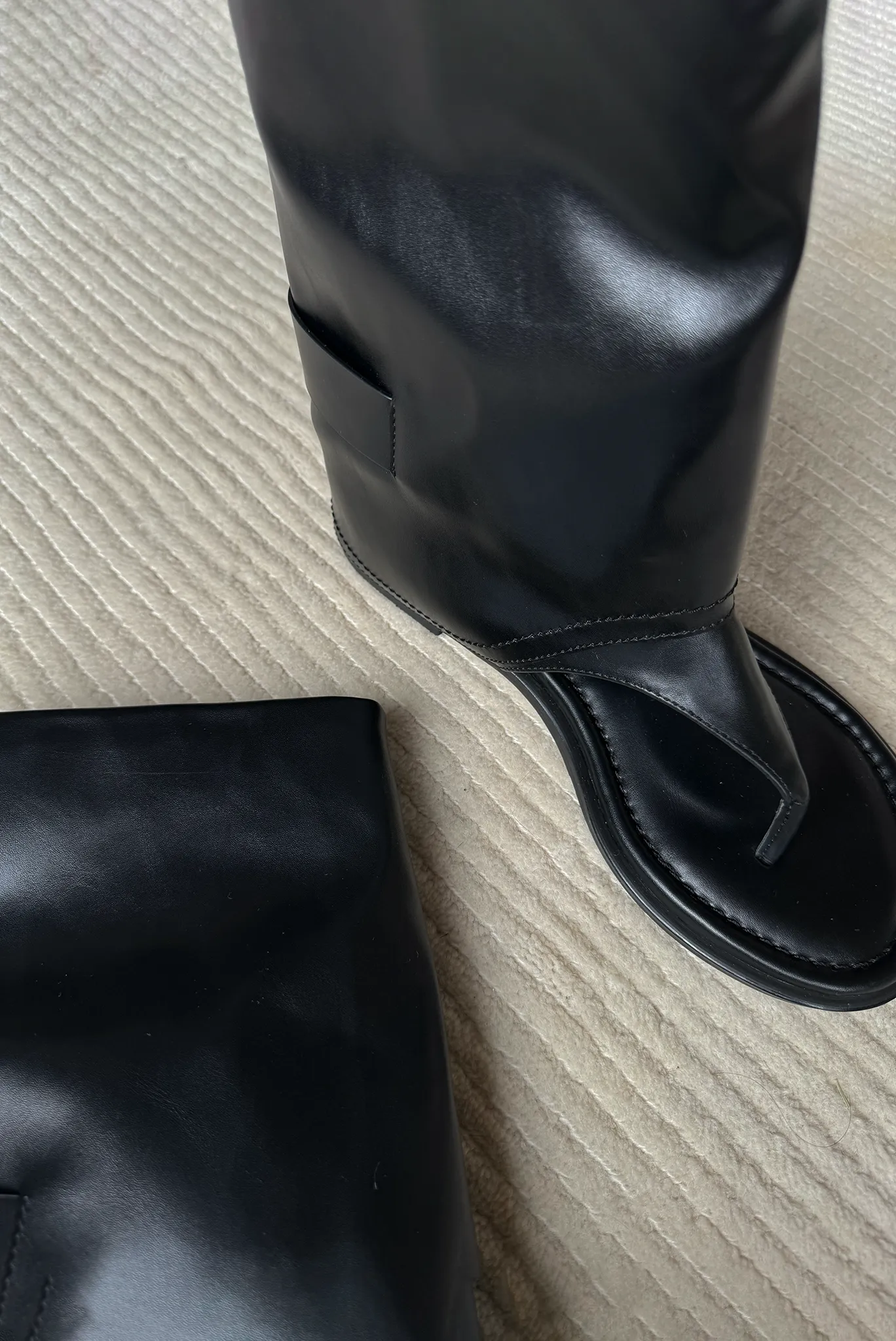 Leather Thong Boots