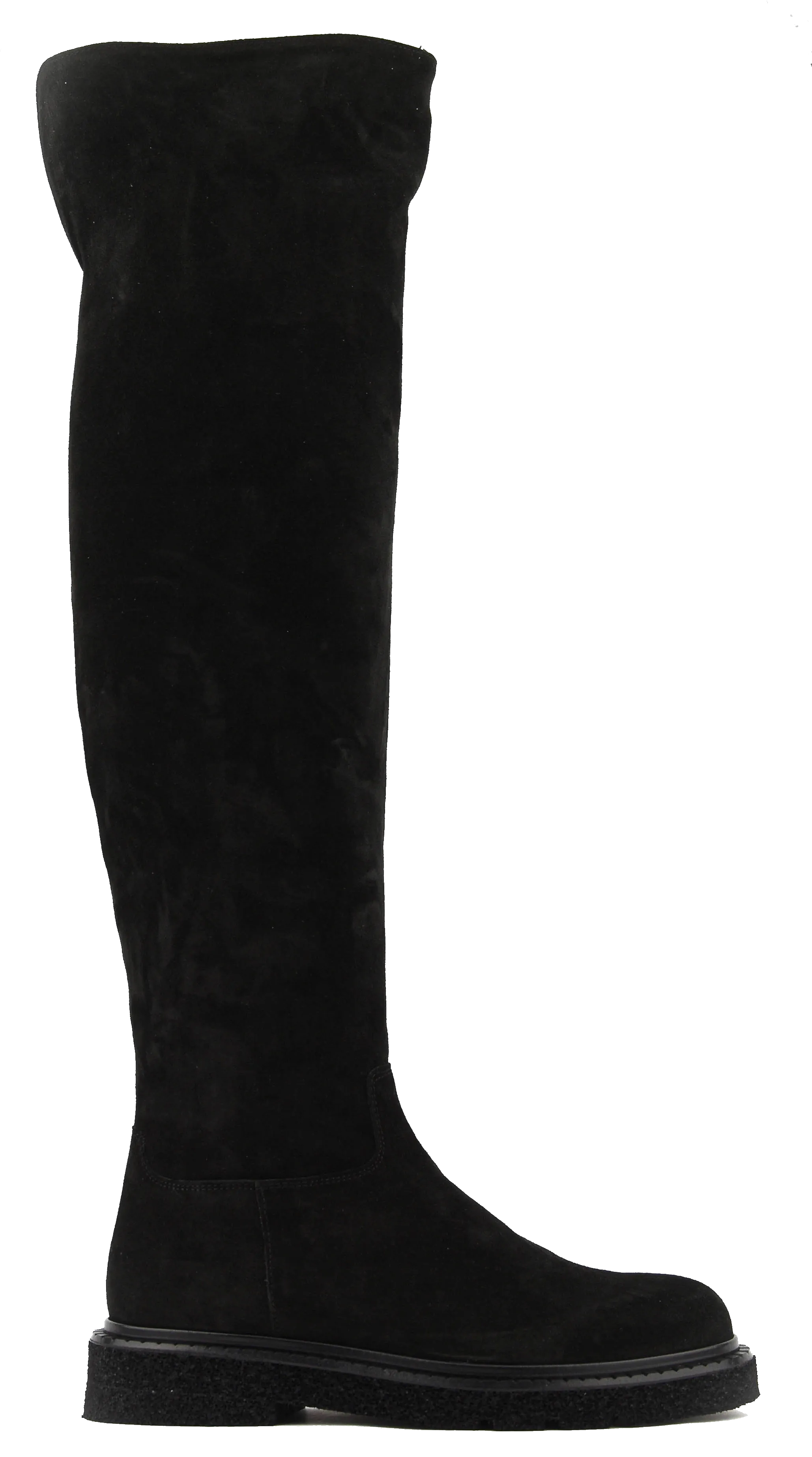 Paul Warmer Amina Black Suede Knee-High Boots for Women