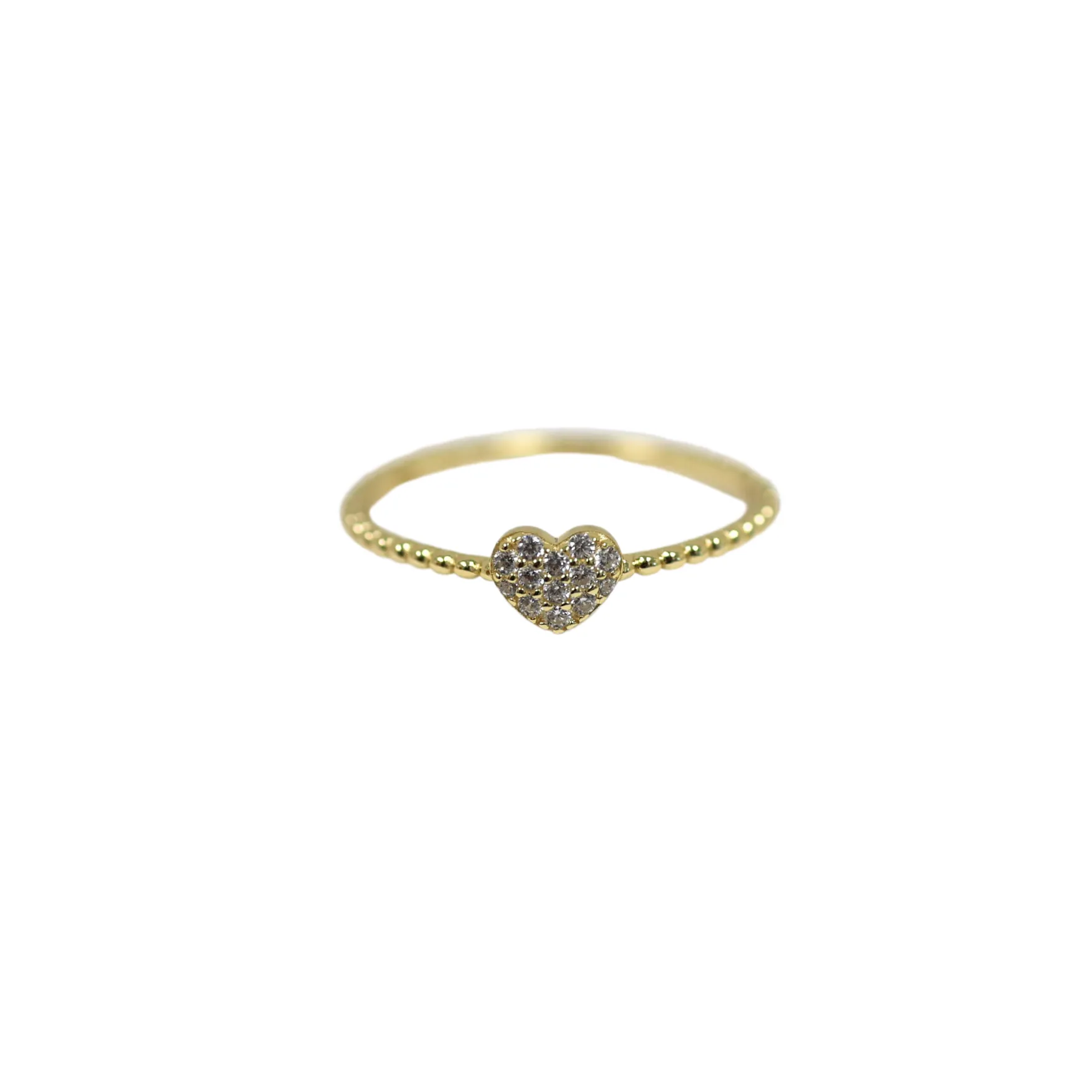 "FLIRT" Dainty Heart with Cubic Zirconia Ring