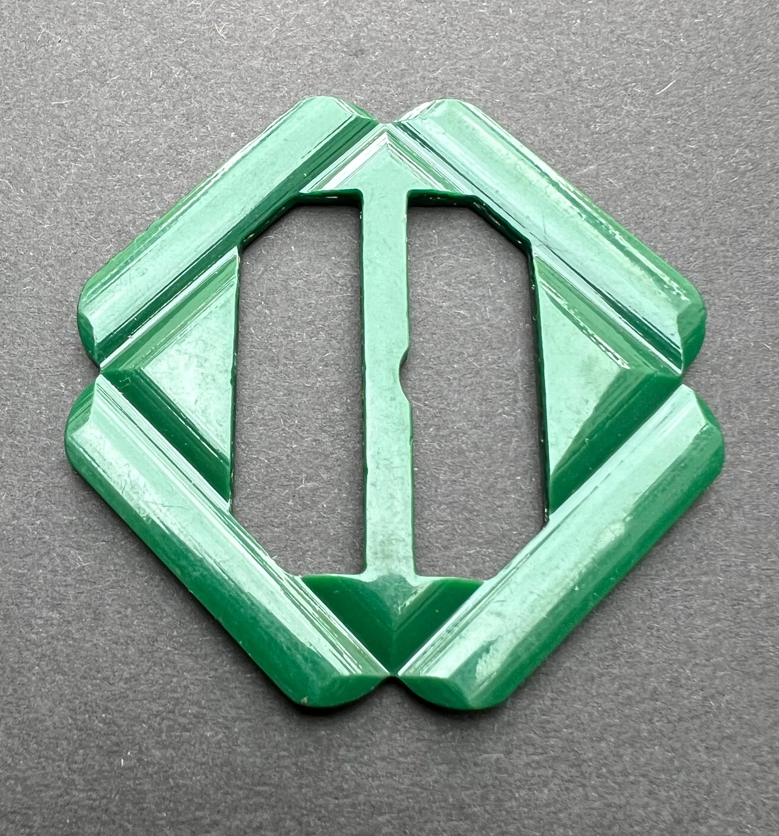Racing Green Vintage Deco 5.5cm Buckle