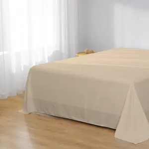 Rest Super Soft Single Flat Sheet 160x220cm-Beige