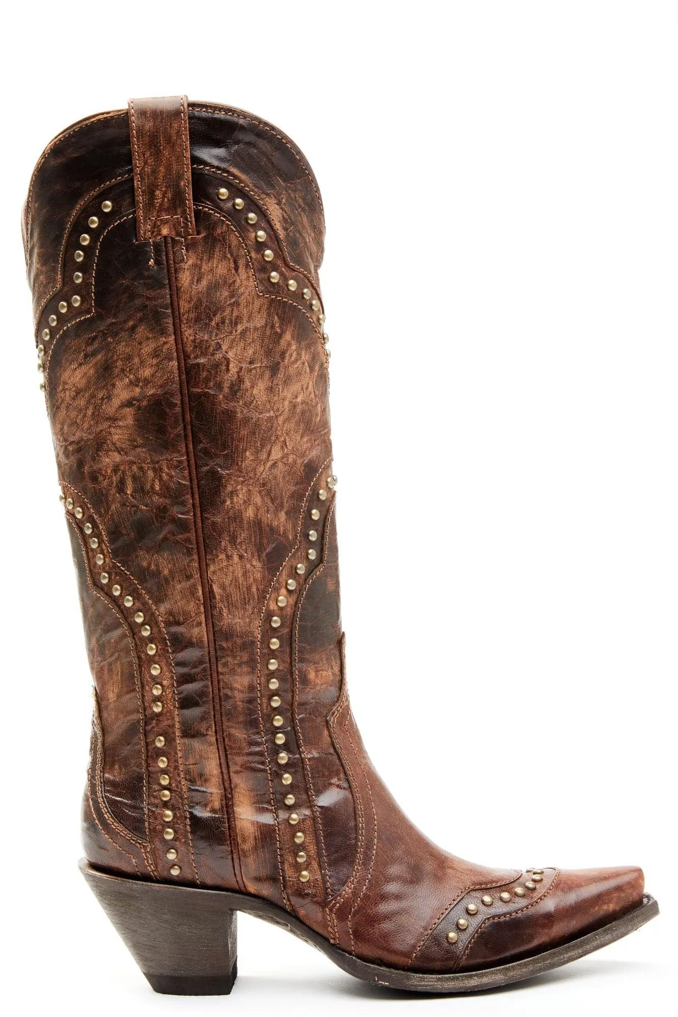 Rite-Away Brown Western Boots - Snip Toe