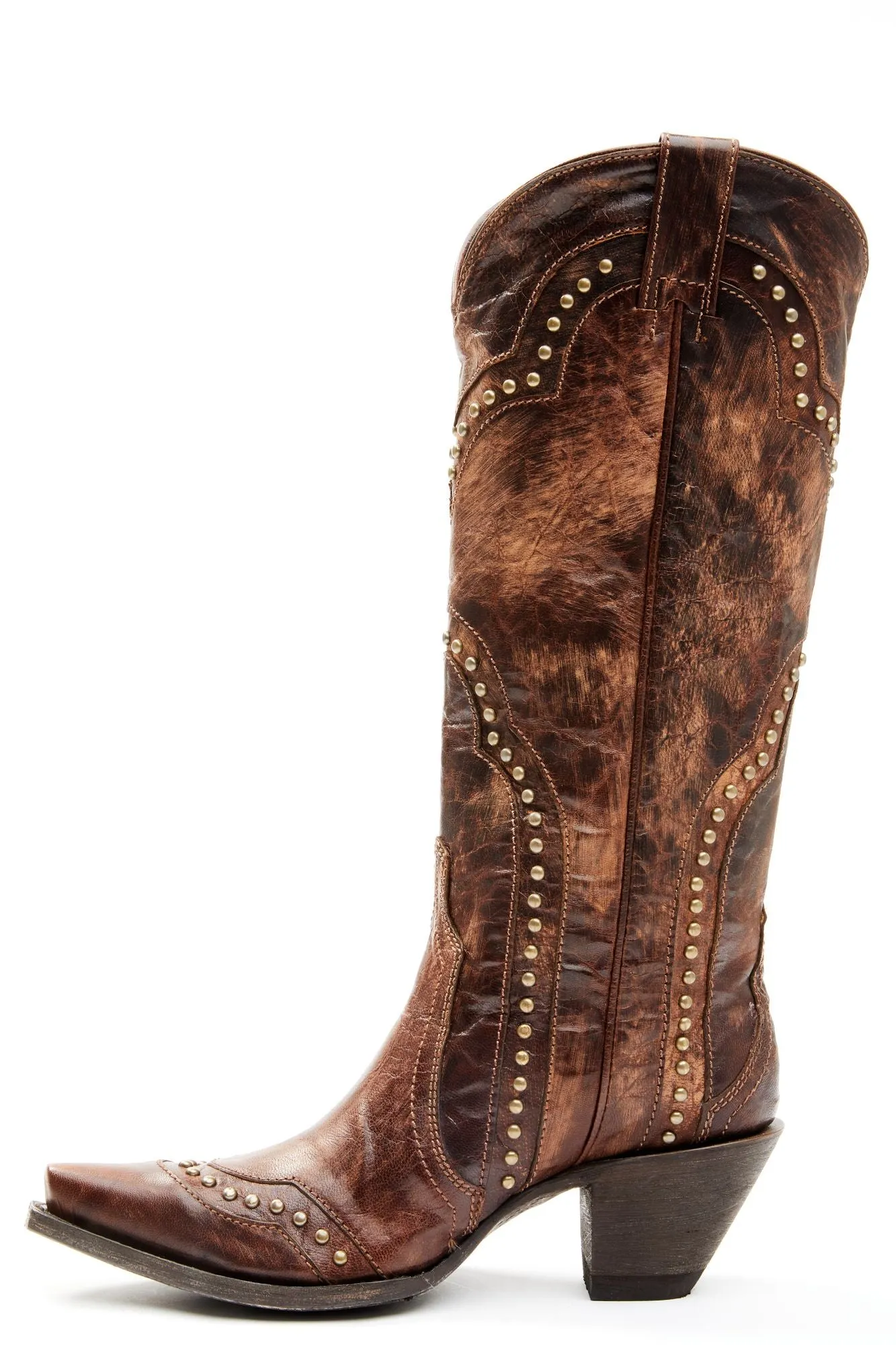 Rite-Away Brown Western Boots - Snip Toe