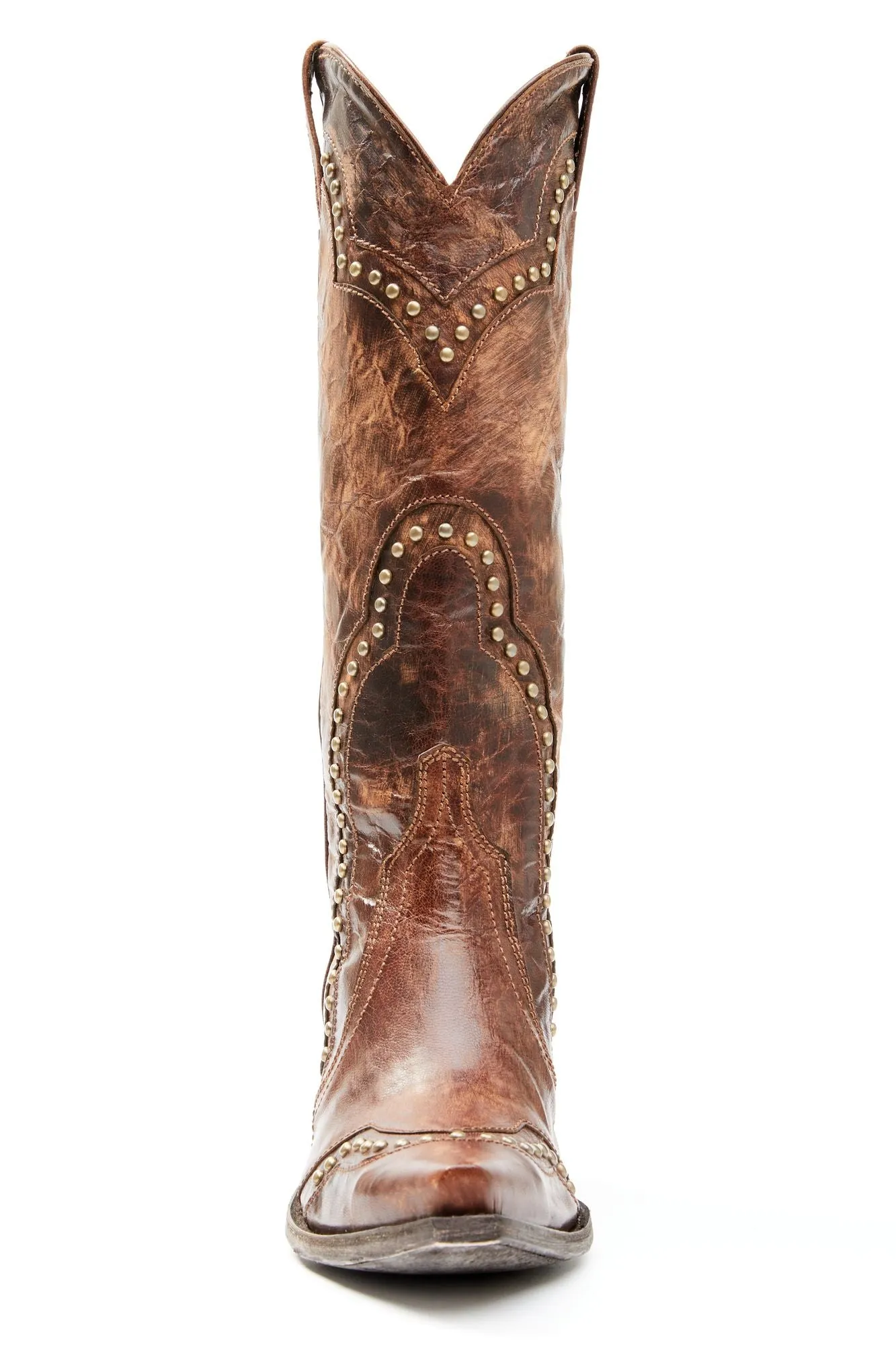 Rite-Away Brown Western Boots - Snip Toe