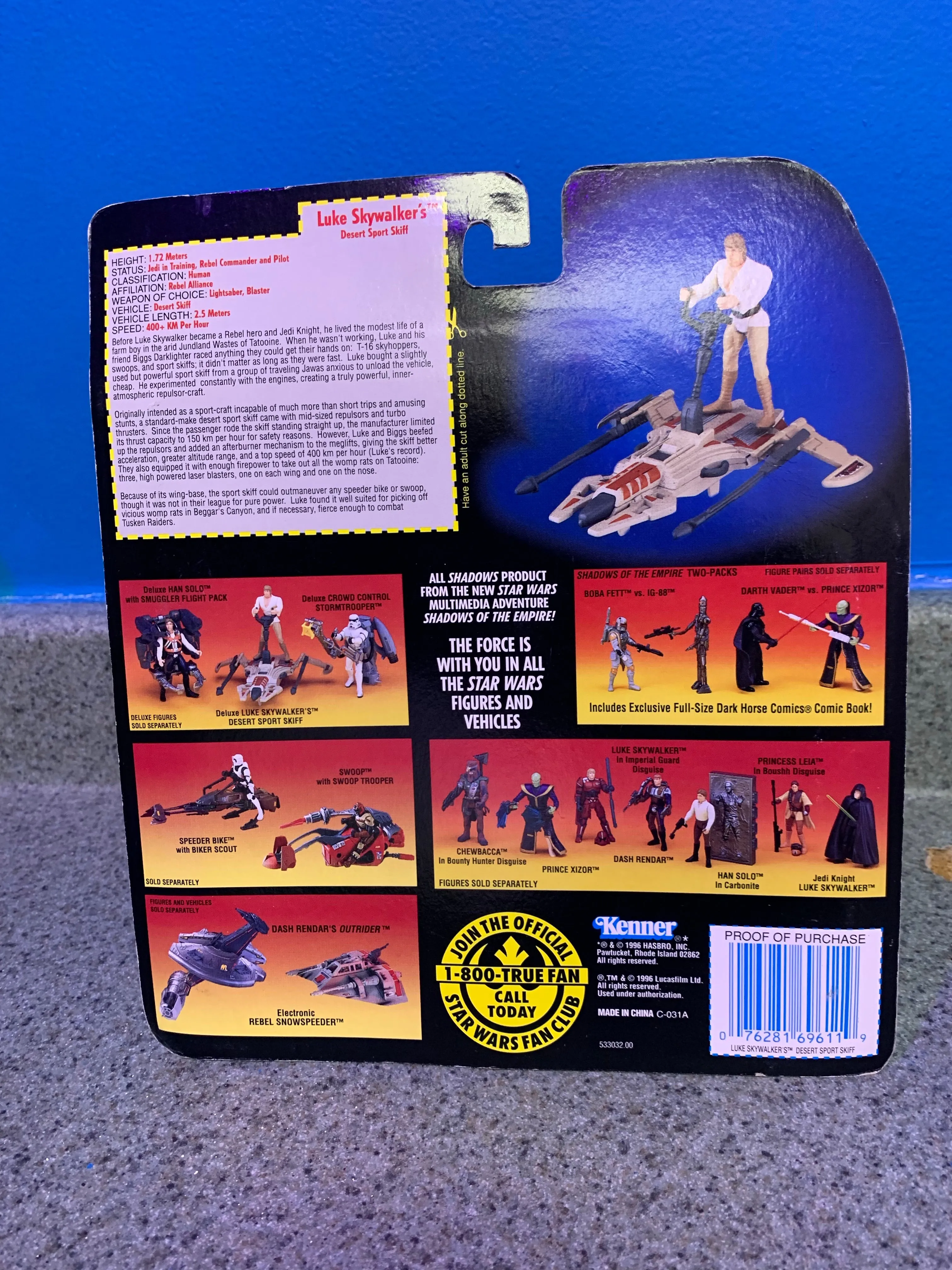 Star Wars Power Of The Force:'Luke Skywalker's Desert Sport Skiff'