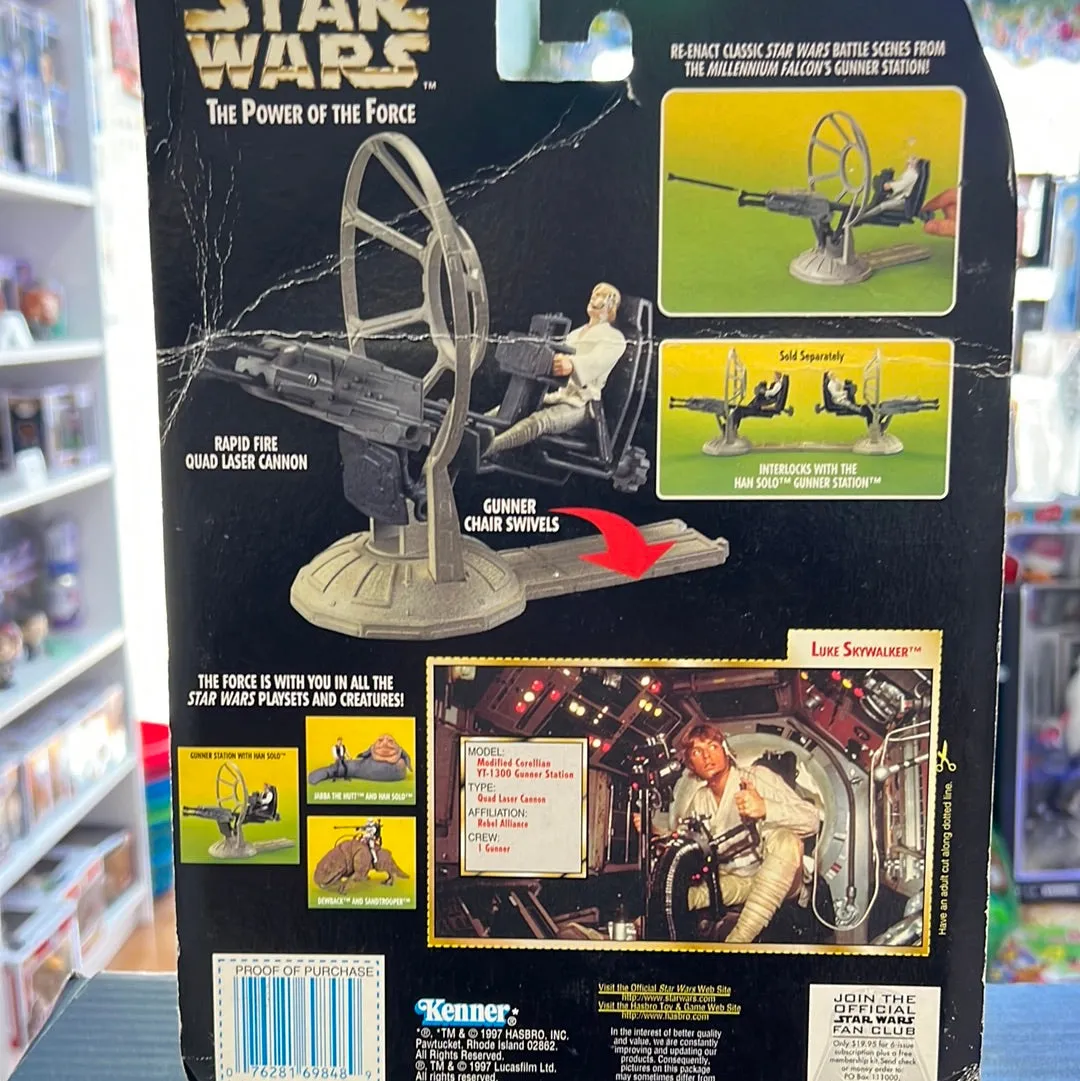 Star Wars The Power Of The Force: MILLENNIUM FALCON GUNNER STATION w/ LUKE SKYWALKER