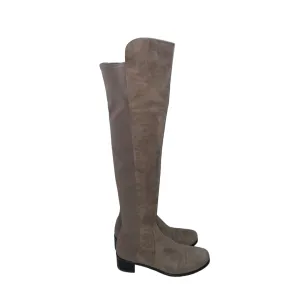 STUART WEITZMAN 5050 Overknee Boots Taupe SIZE 41