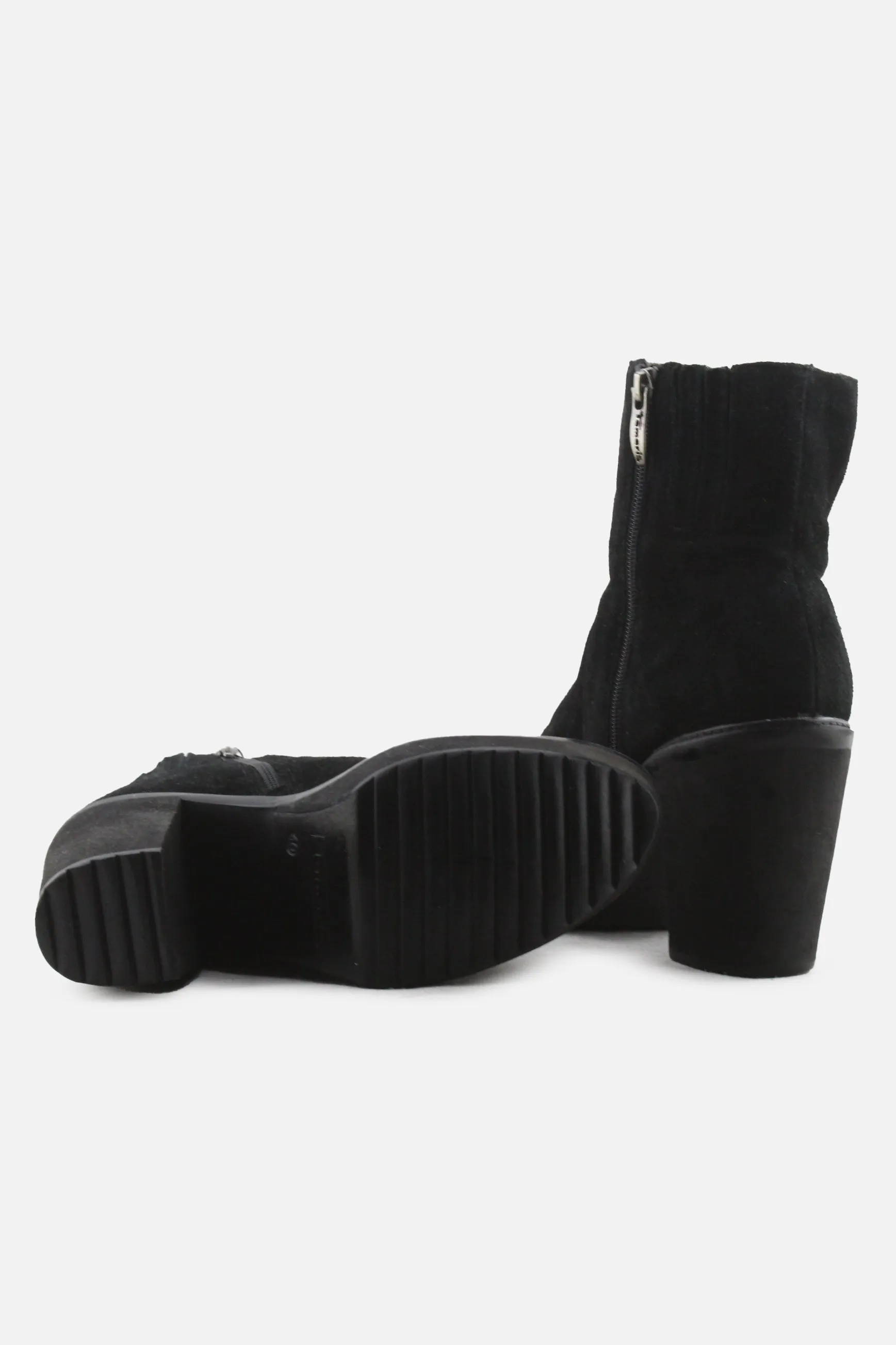 Tamaris Zipper Platform Boots | Suede