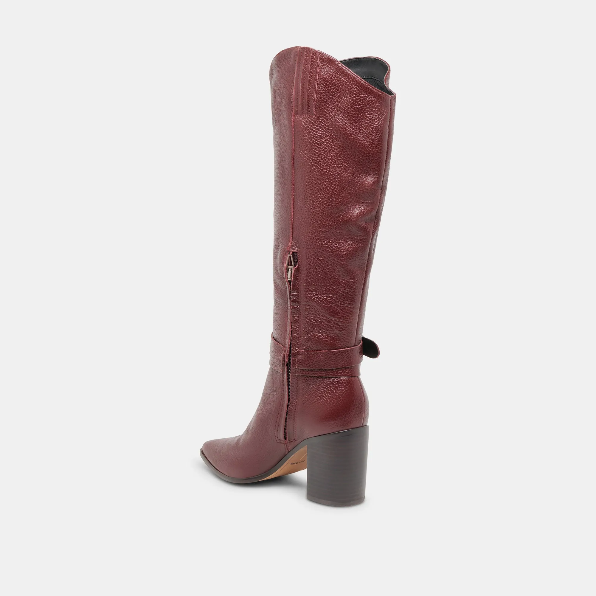 TYRONE WIDE CALF BOOTS CRANBERRY LEATHER