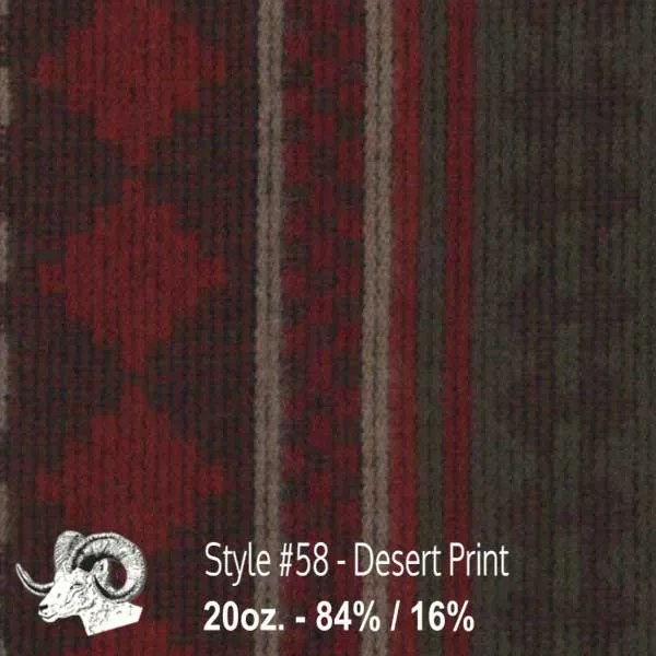 Wool Fabric By The Yard - 58 - Desert Print