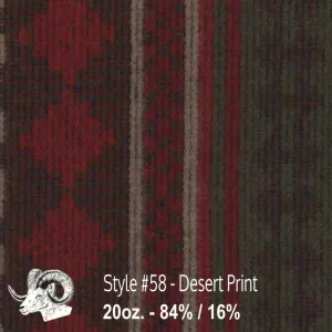 Wool Fabric By The Yard - 58 - Desert Print
