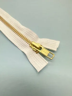 YKK® #5 Brass c/e White (501) DA Slider